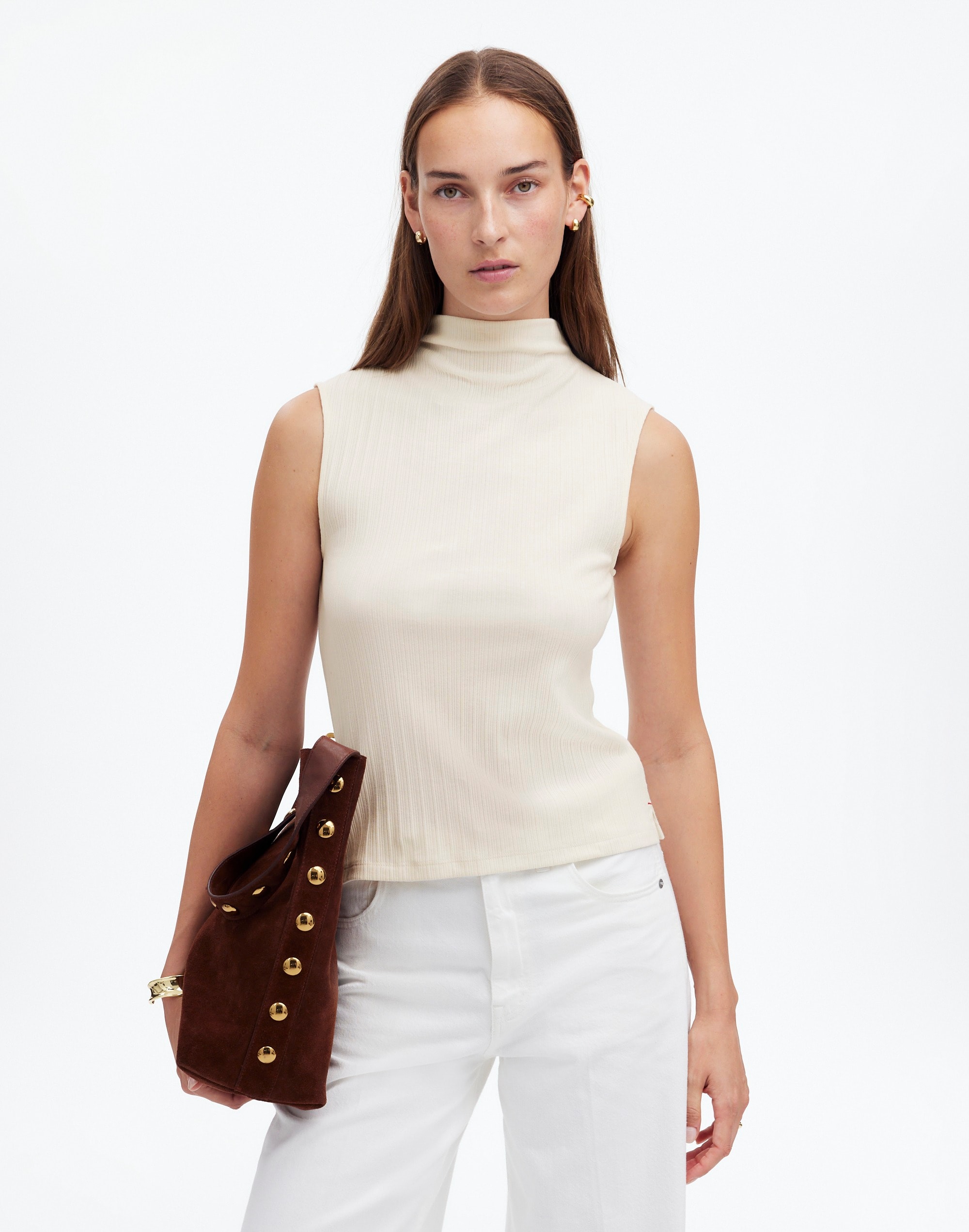 Ribbed Mockneck Tank