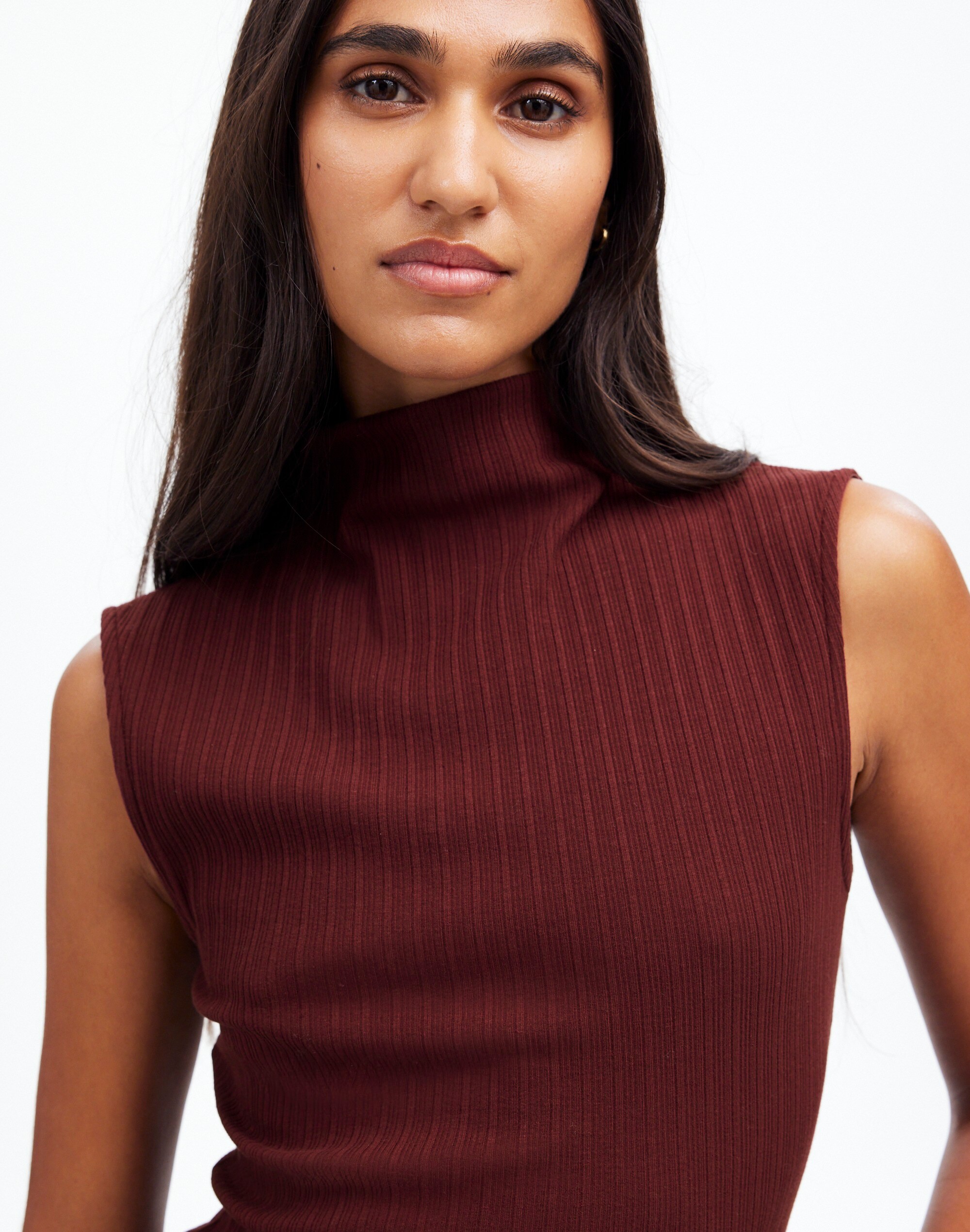 Ribbed Mockneck Tank