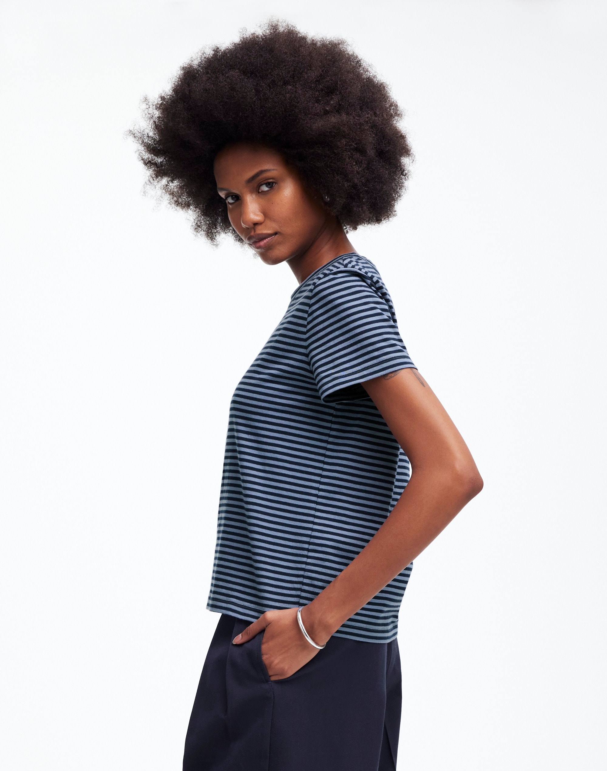 The Perfect Crewneck Tee in Allday Jersey