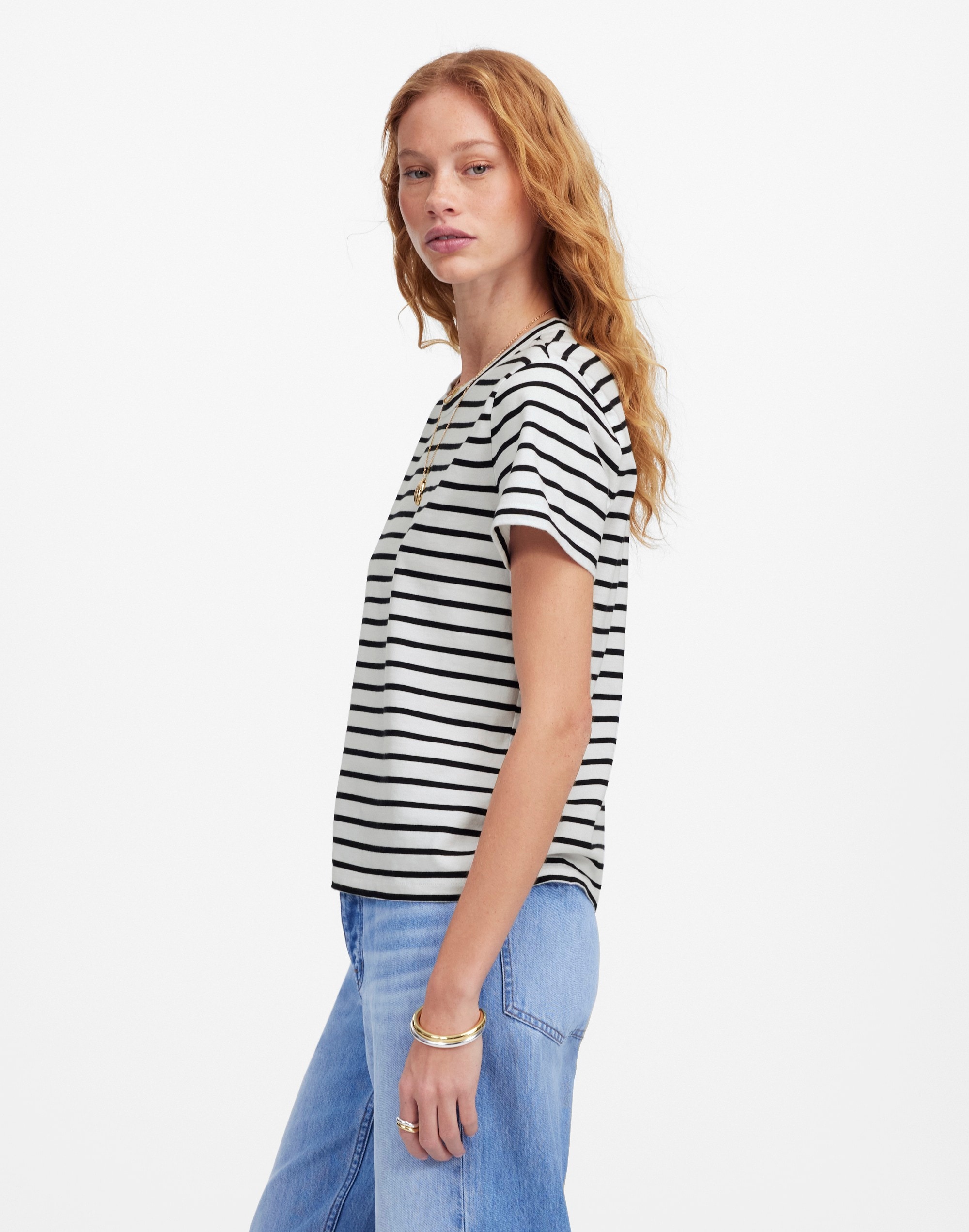 The Perfect Crewneck Tee in Allday Jersey Alternate Image 3