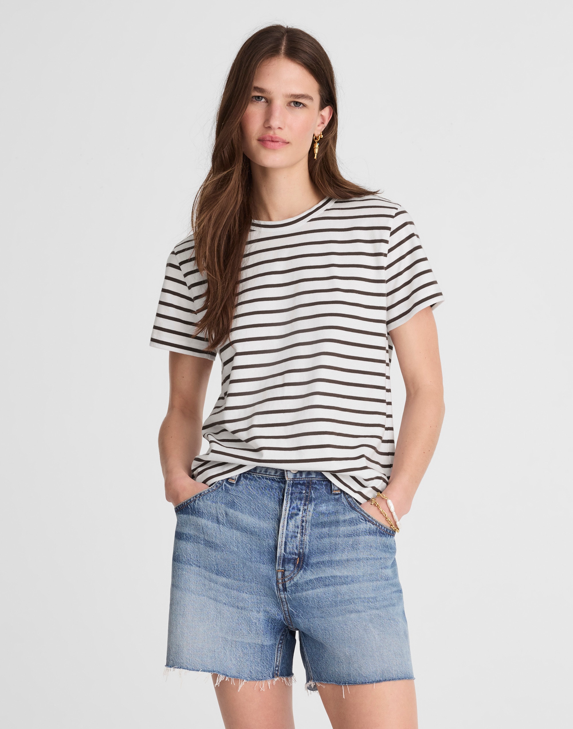 The Perfect Crewneck Tee in Allday Jersey