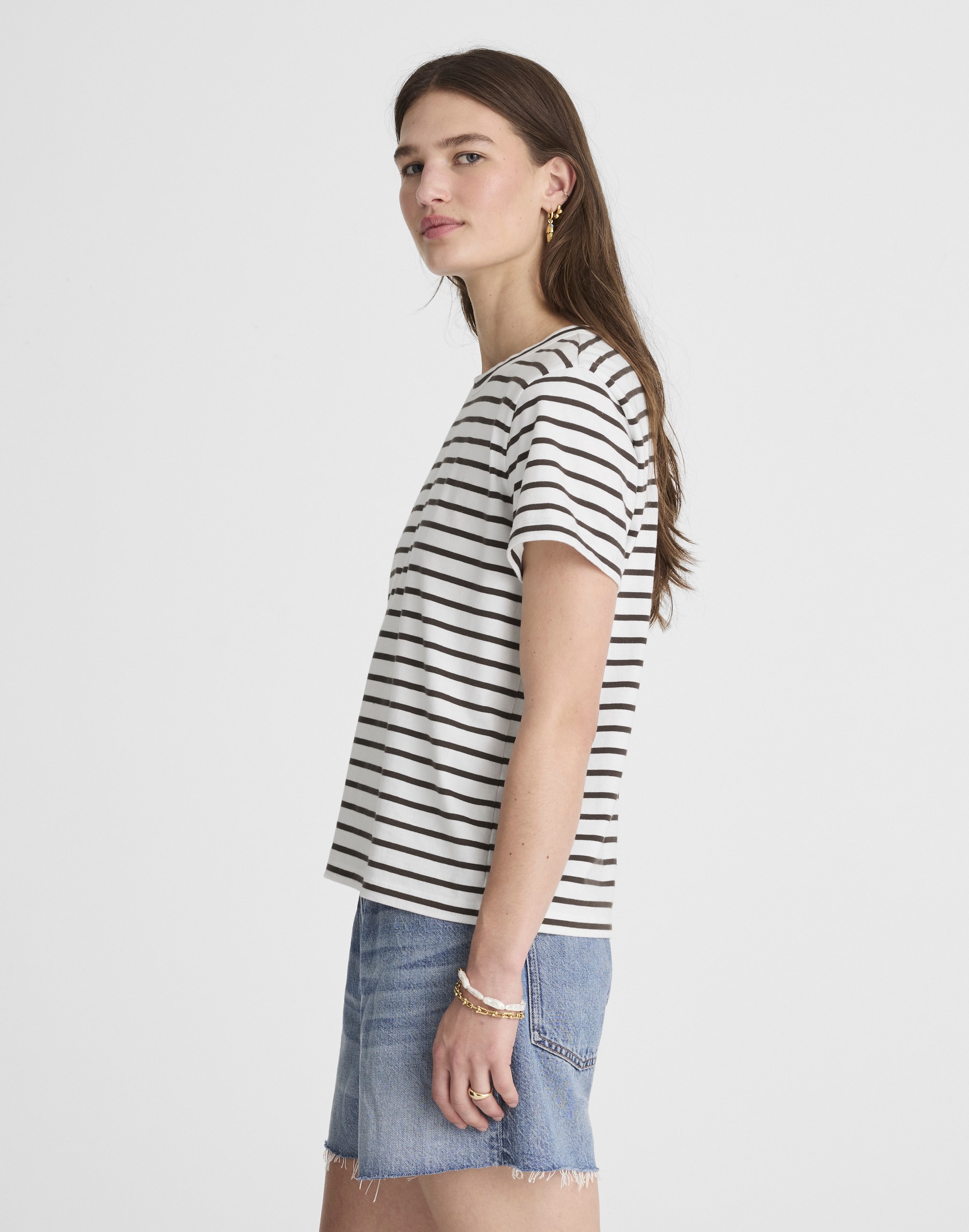 The Perfect Crewneck Tee in Allday Jersey