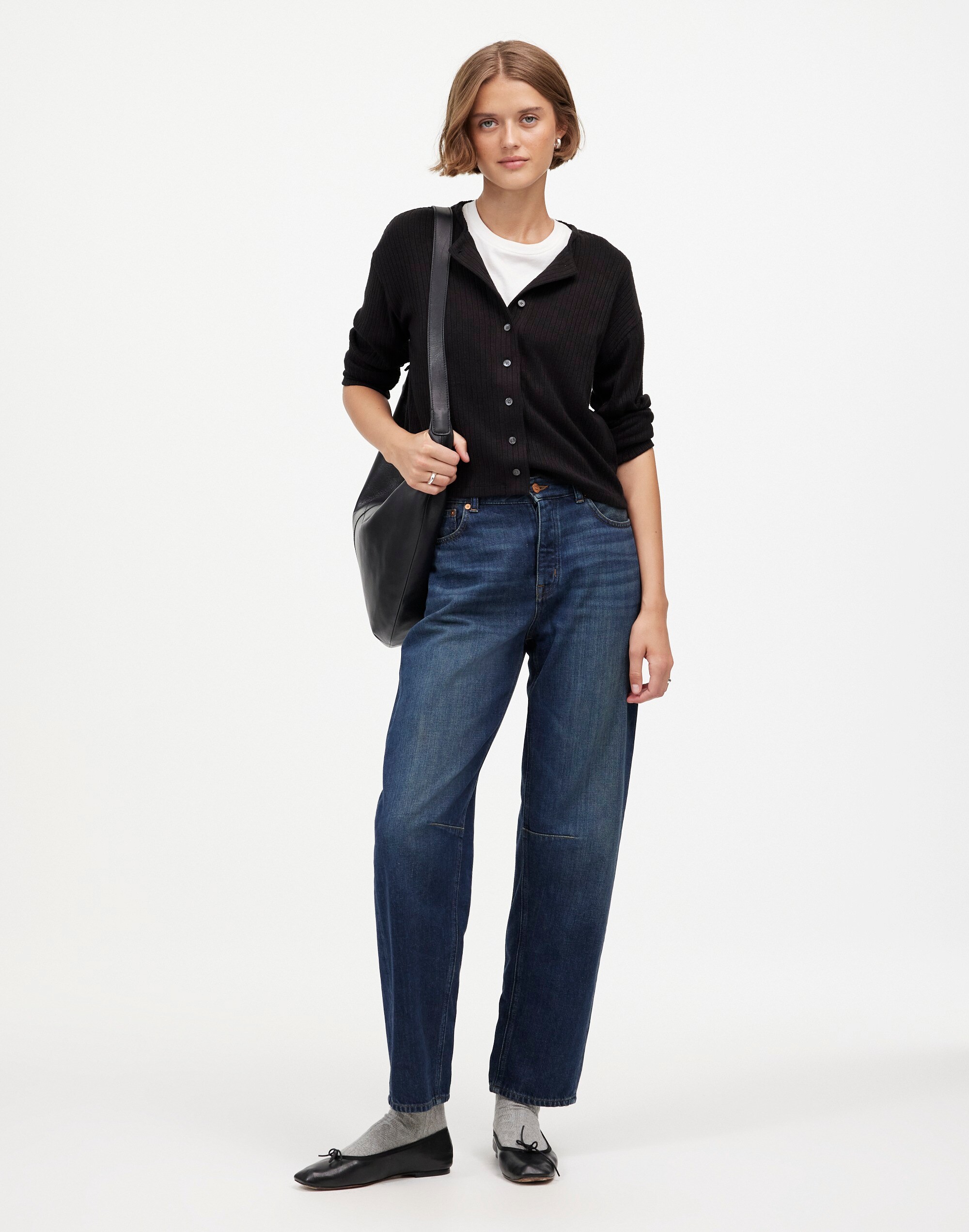 Relaxed Button-Front Cardigan