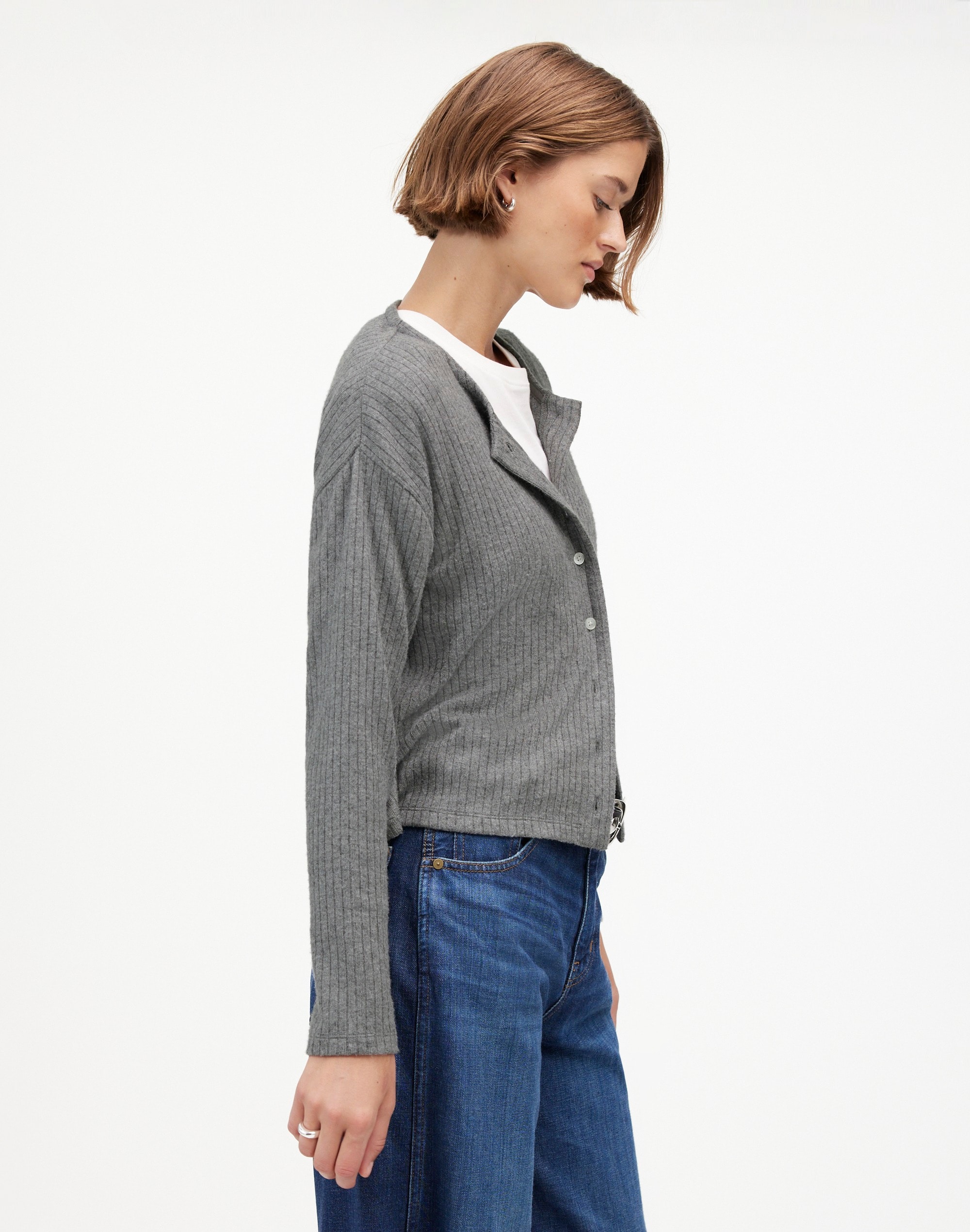 Relaxed Button-Front Cardigan
