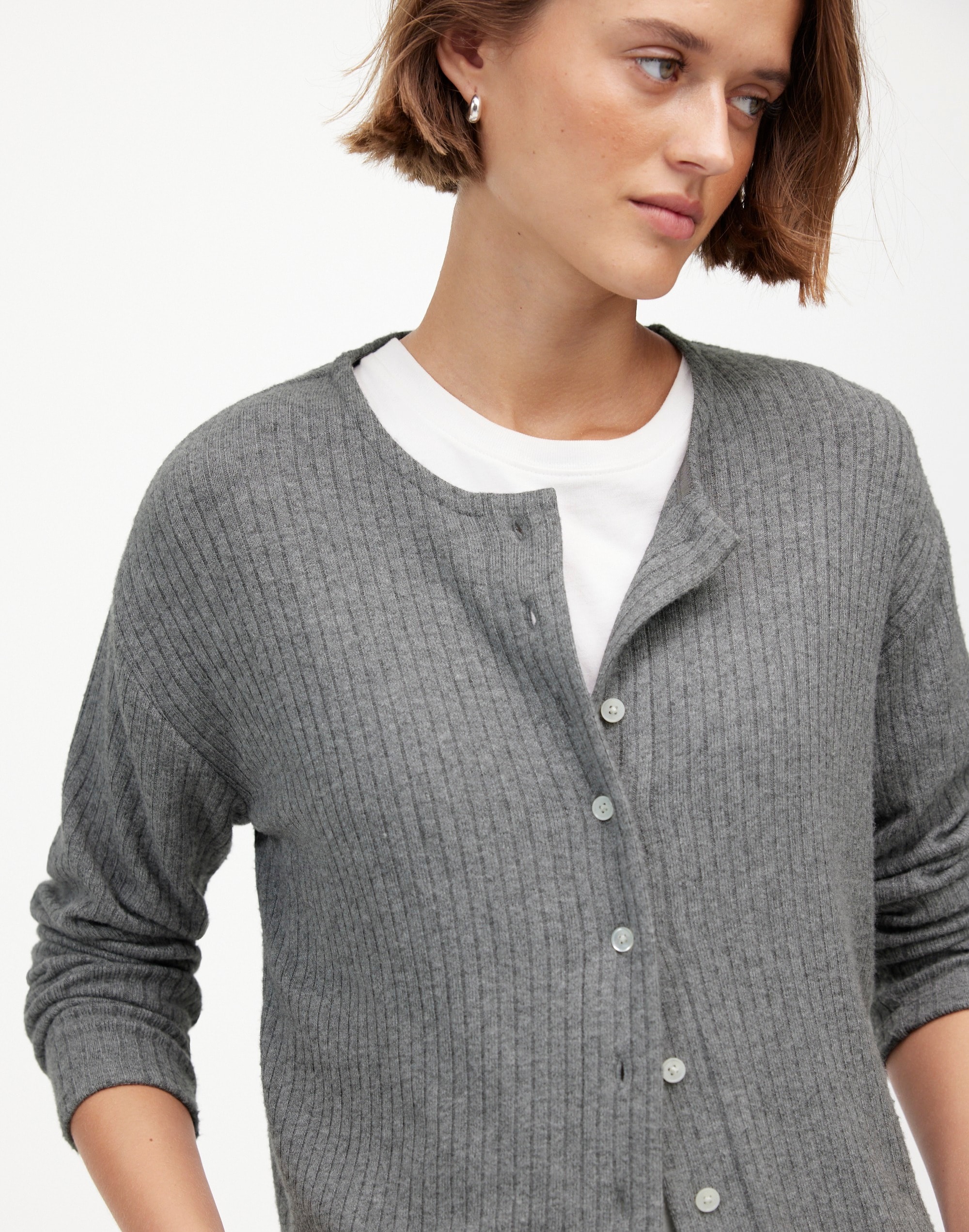 Relaxed Button-Front Cardigan