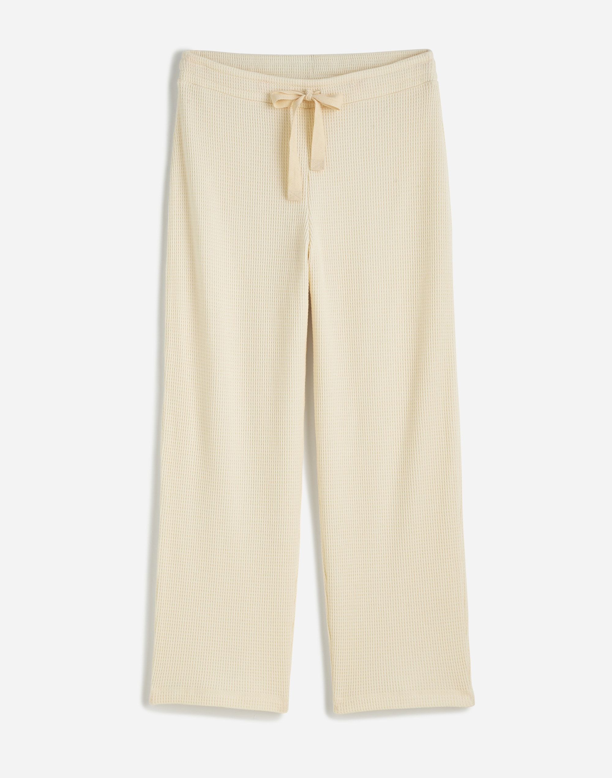 Waffle-Knit Straight-Leg Sweatpants