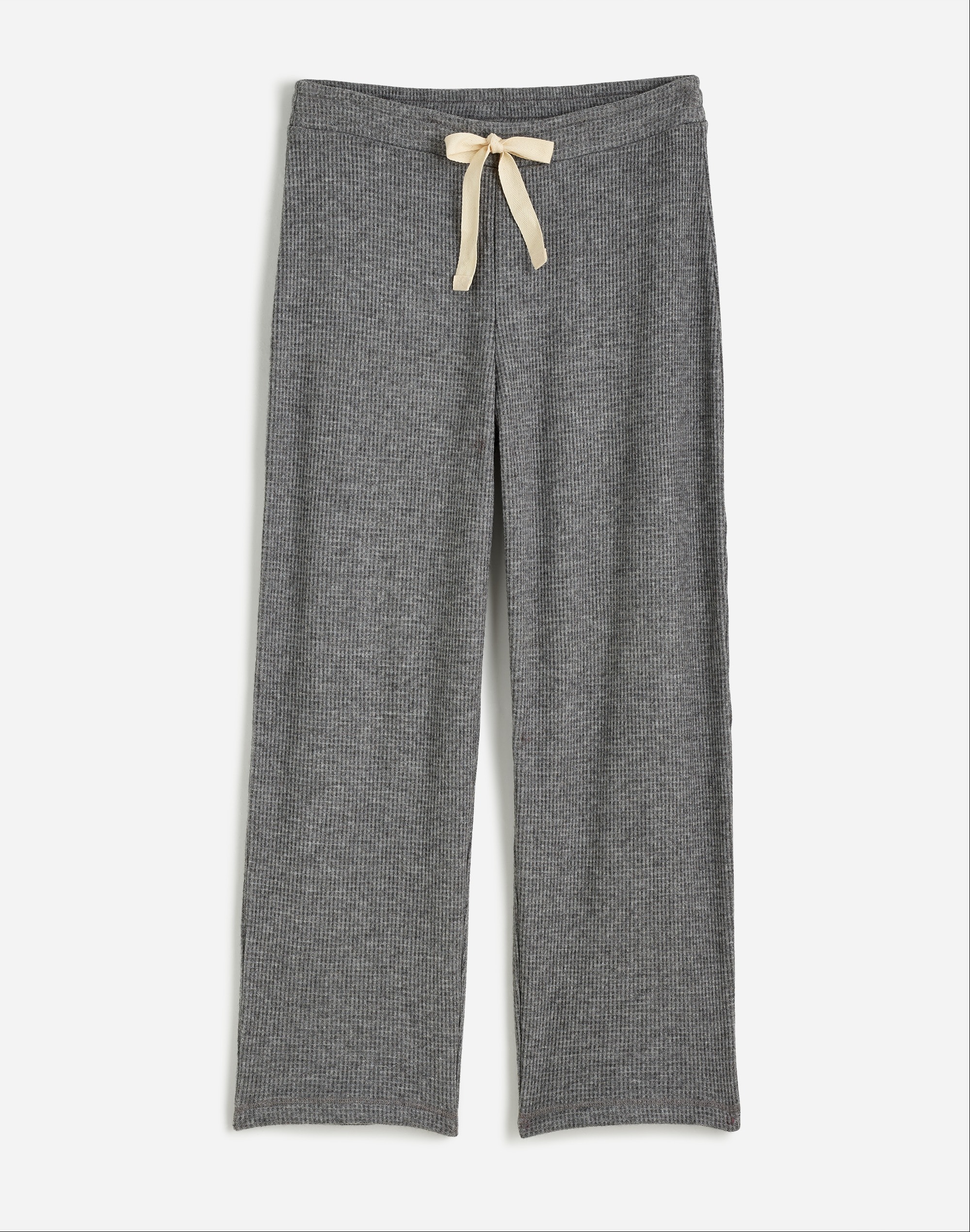 Waffle-Knit Straight-Leg Sweatpants