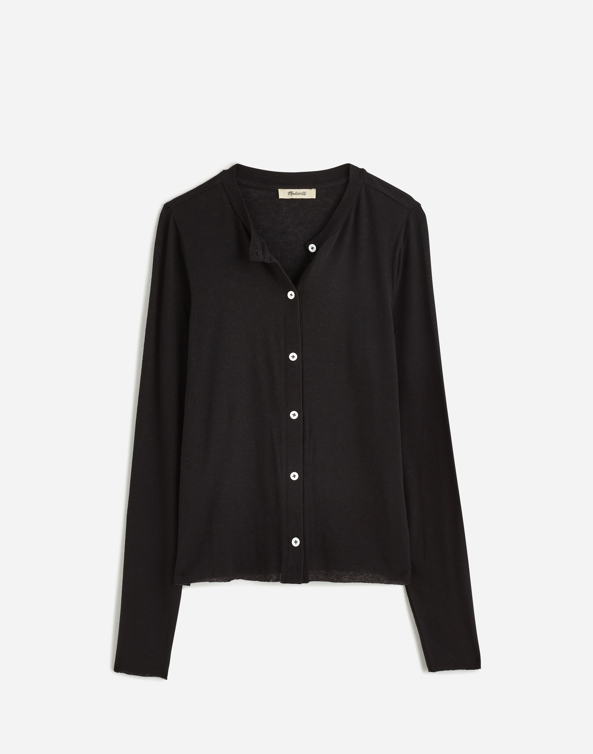 Wool-Blend Crewneck Cardigan