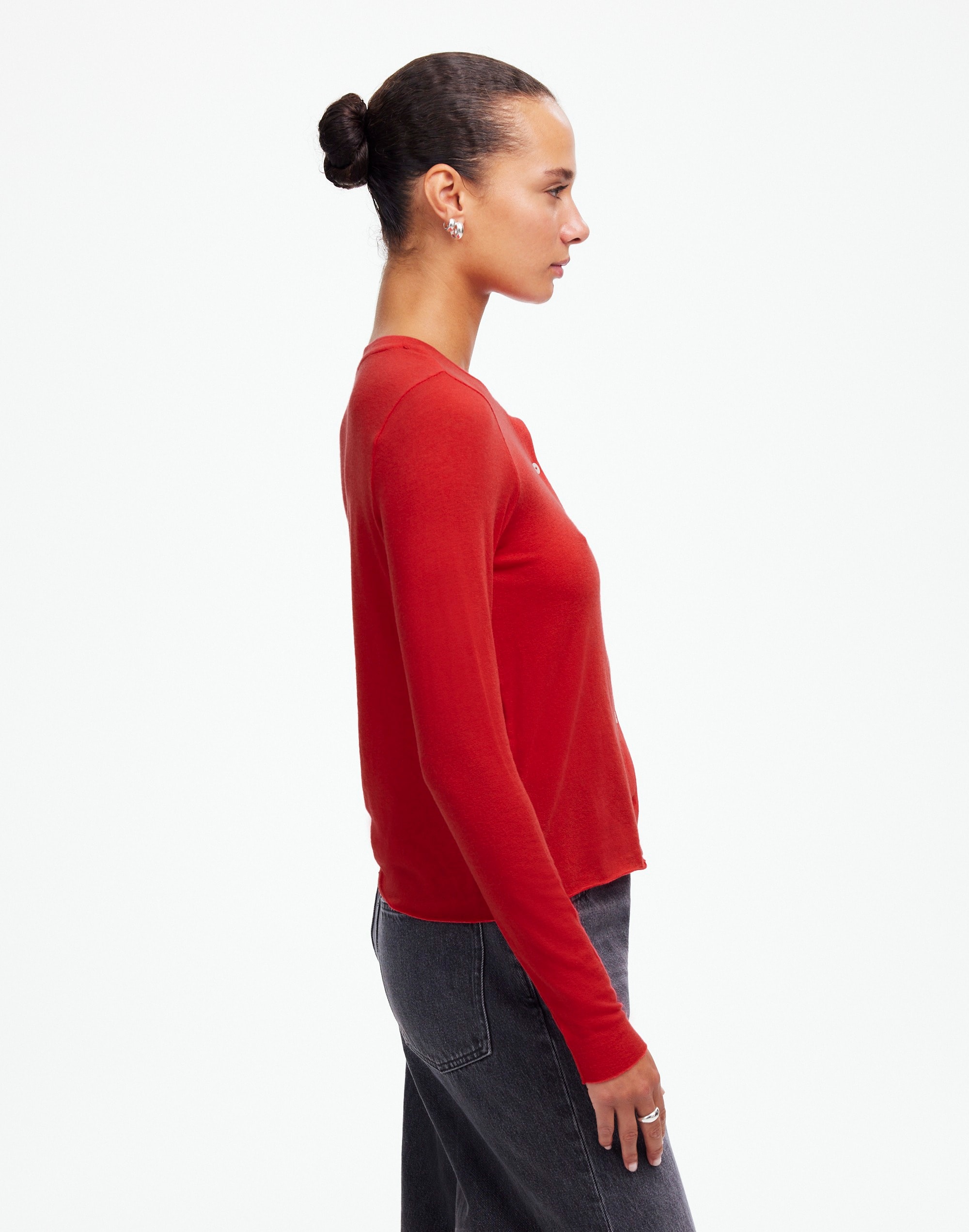 Wool-Blend Crewneck Cardigan