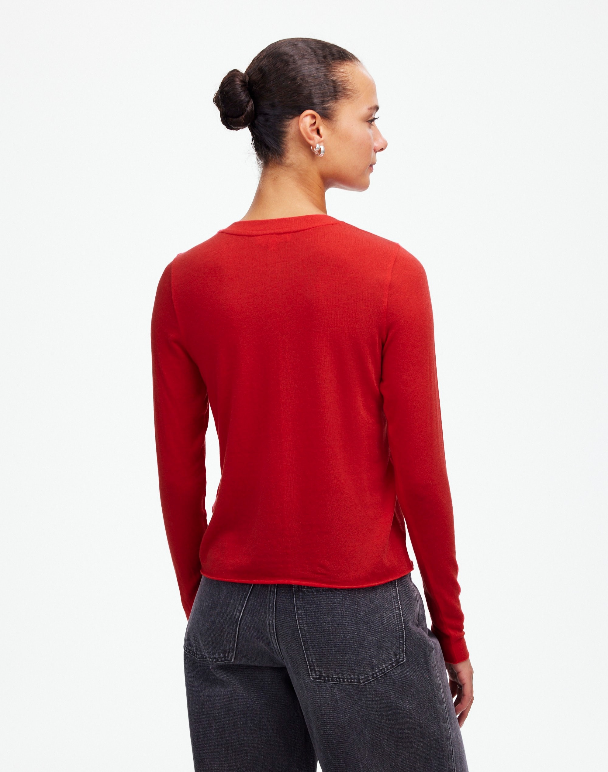 Wool-Blend Crewneck Cardigan