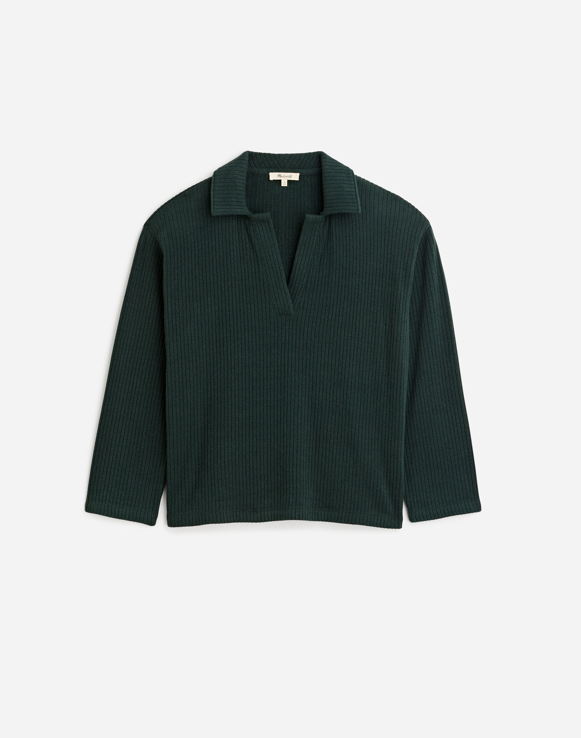 Plus Relaxed Long-Sleeve Polo Tee