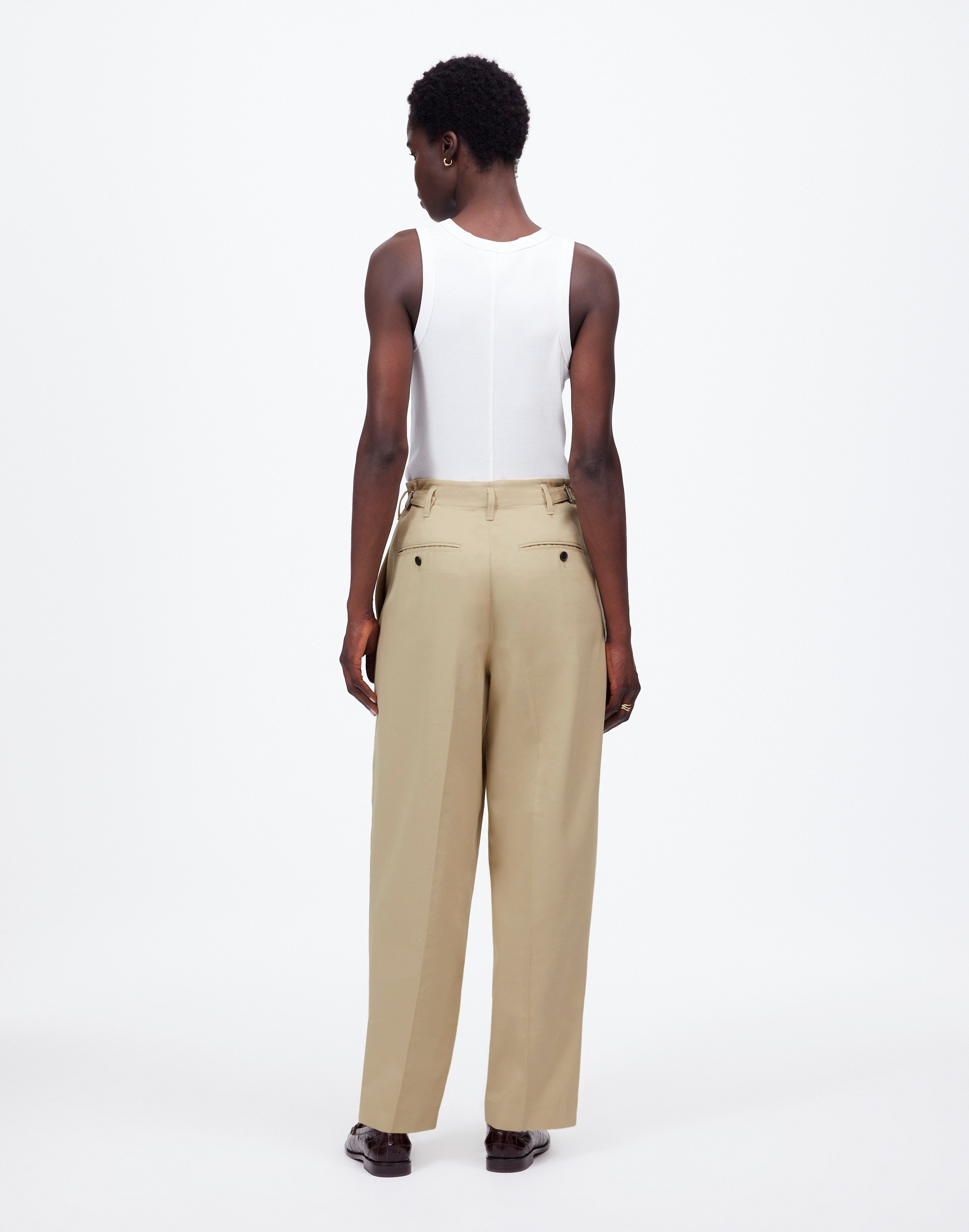 Pleated Carrot Pants