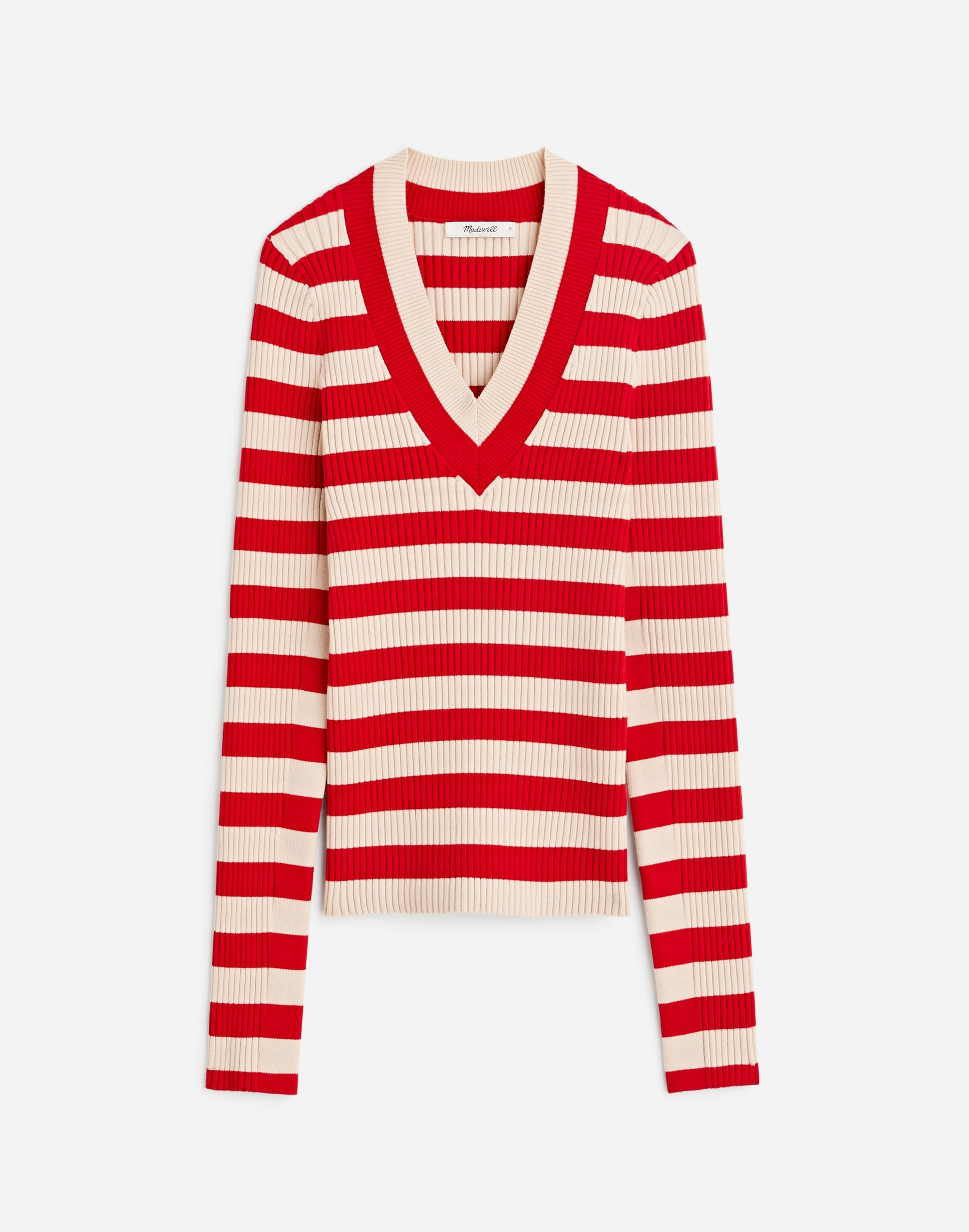 V-Neck Sweater in Stripe
