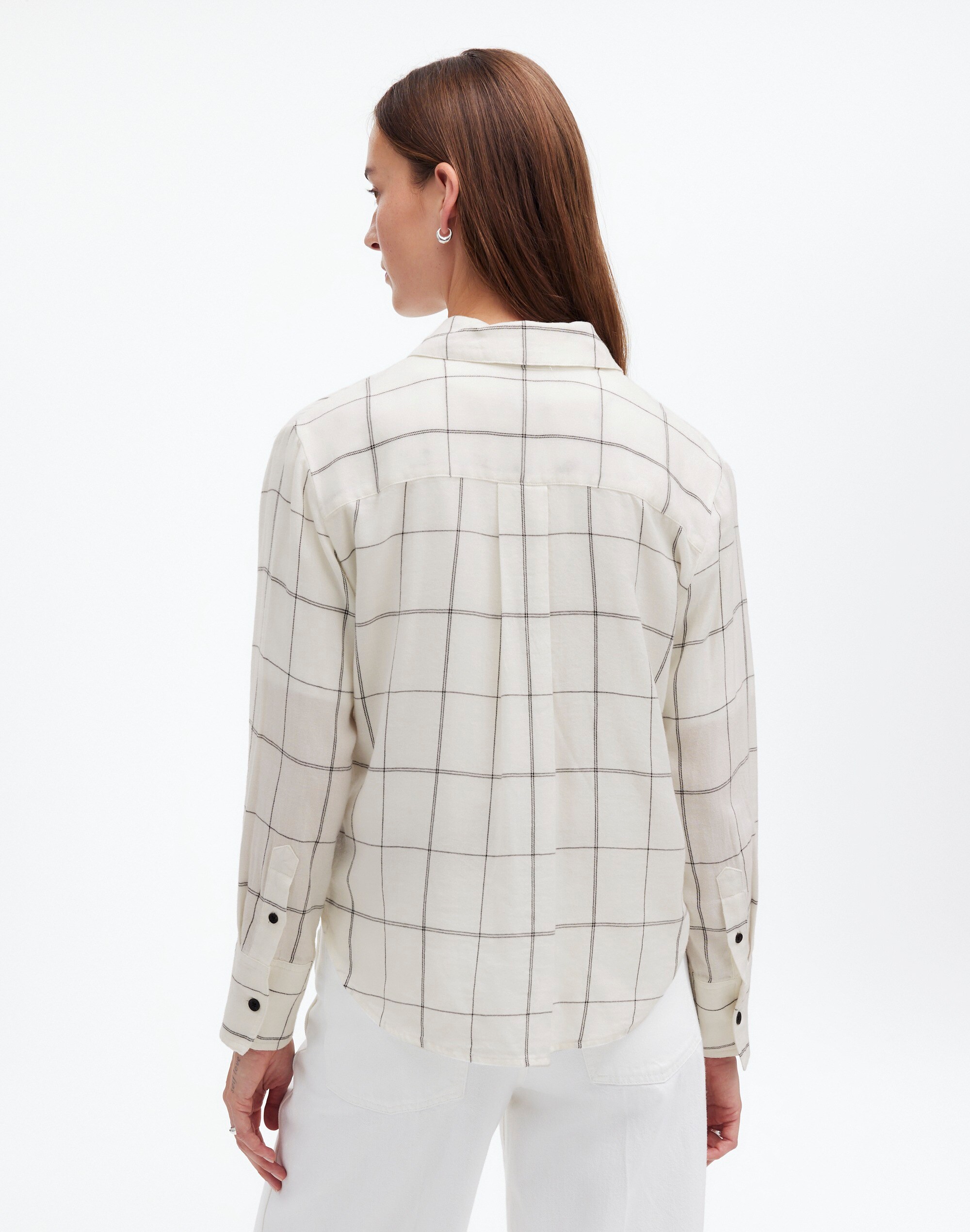 Easy Y-Neck Button-Up Shirt