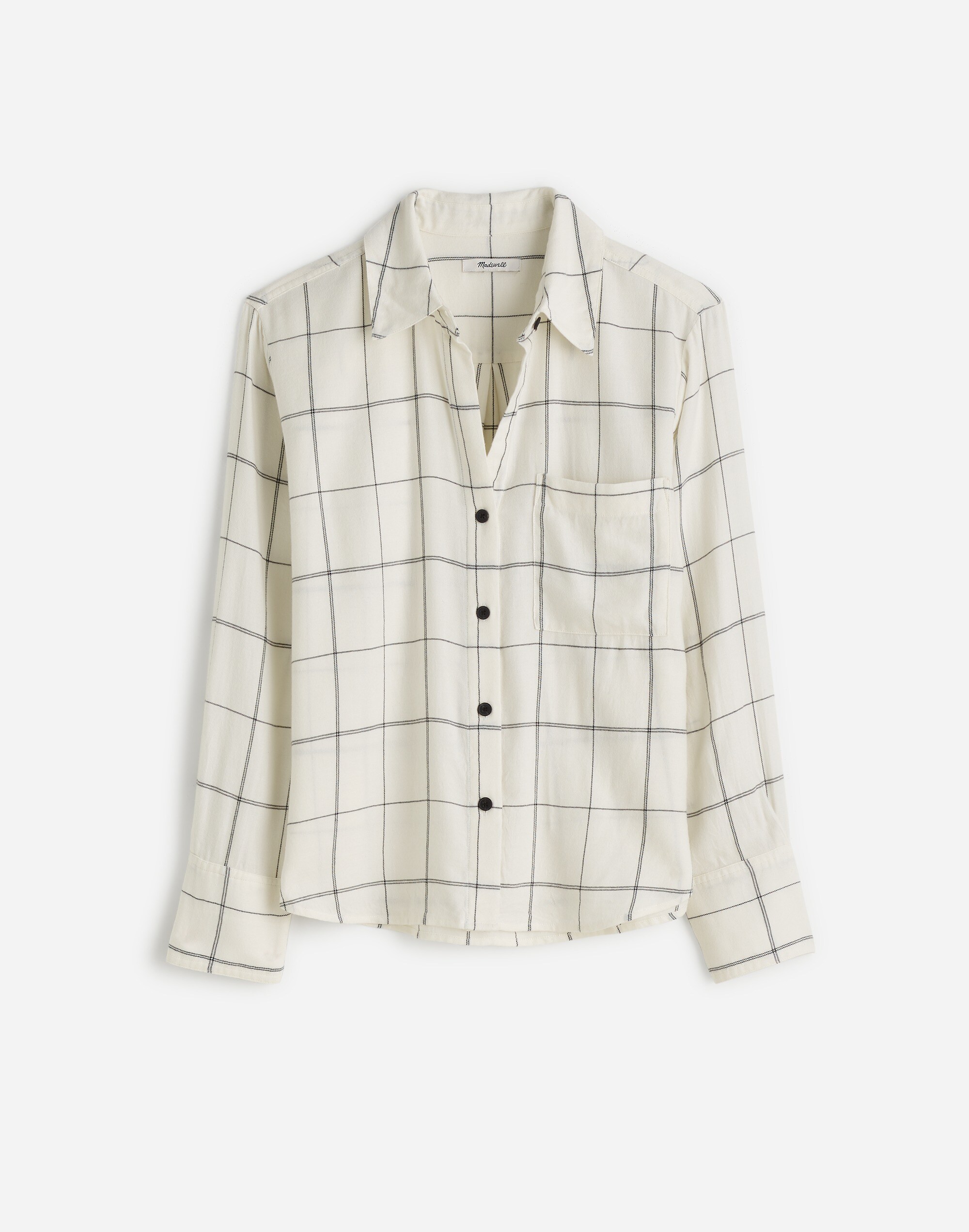 Easy Y-Neck Button-Up Shirt