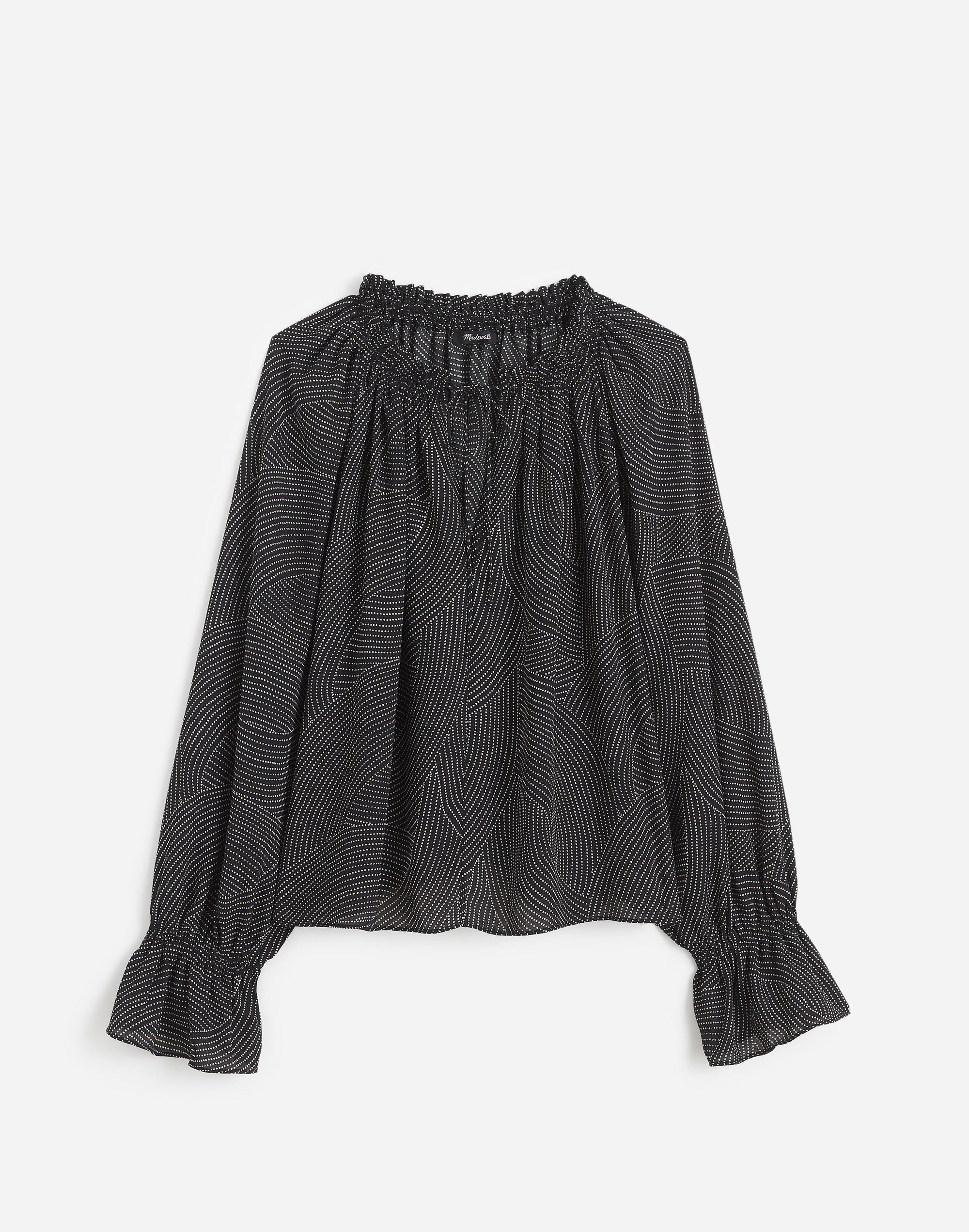 Long-Sleeve Tie-Neck Top | Madewell