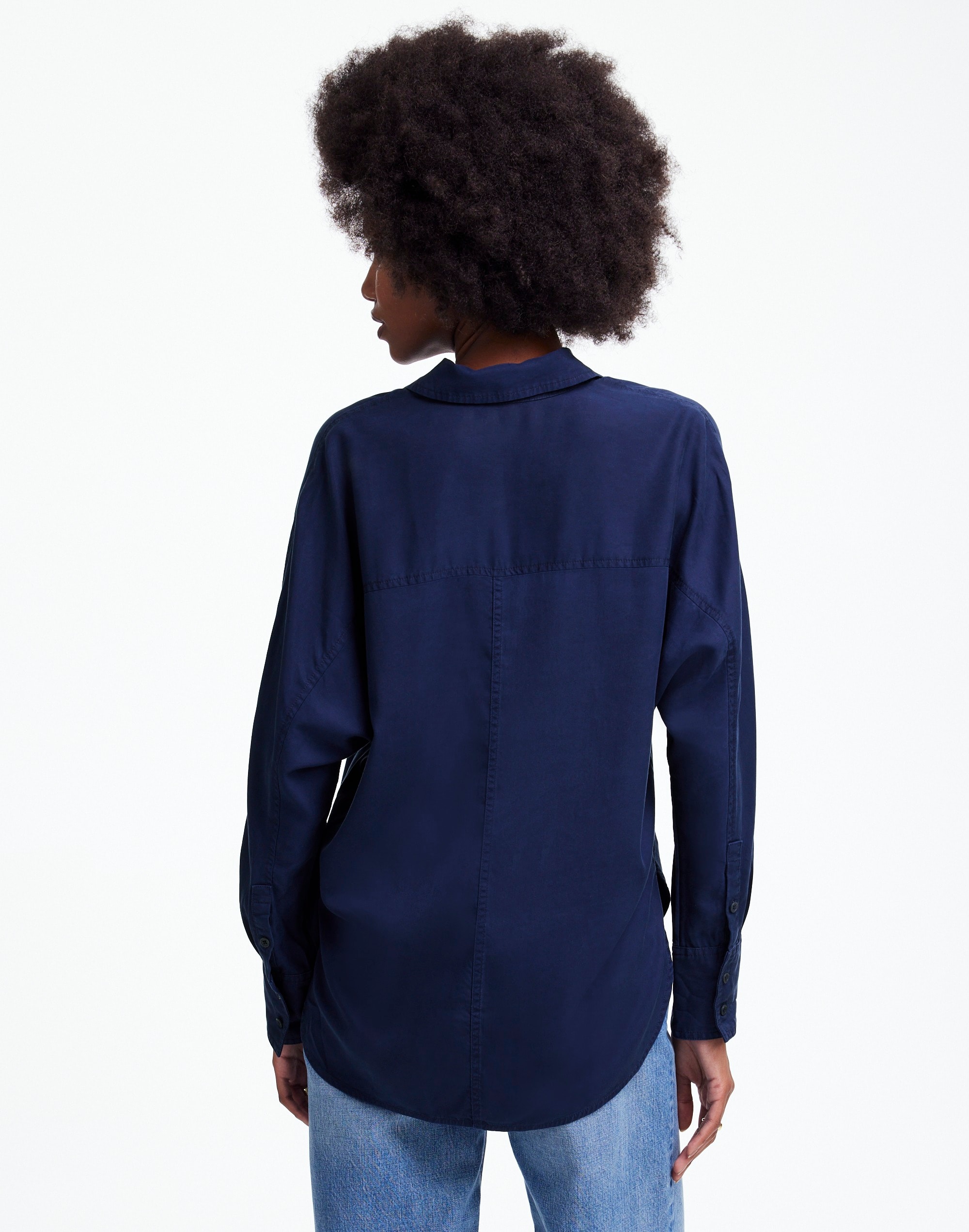 Relaxed Dolman Button-Up Shirt