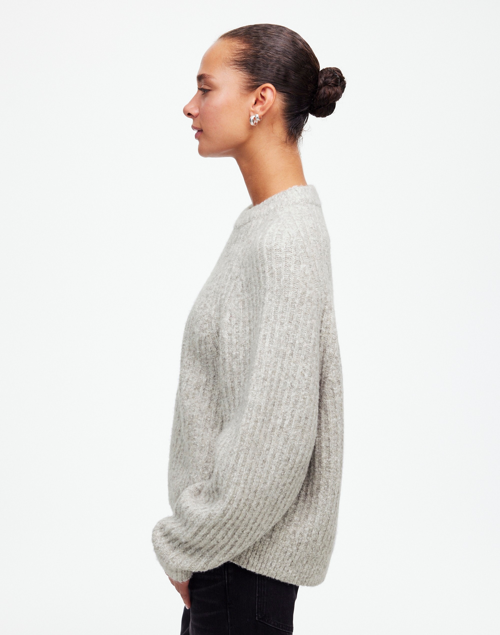 Ribbed Cotton-Blend Sweater