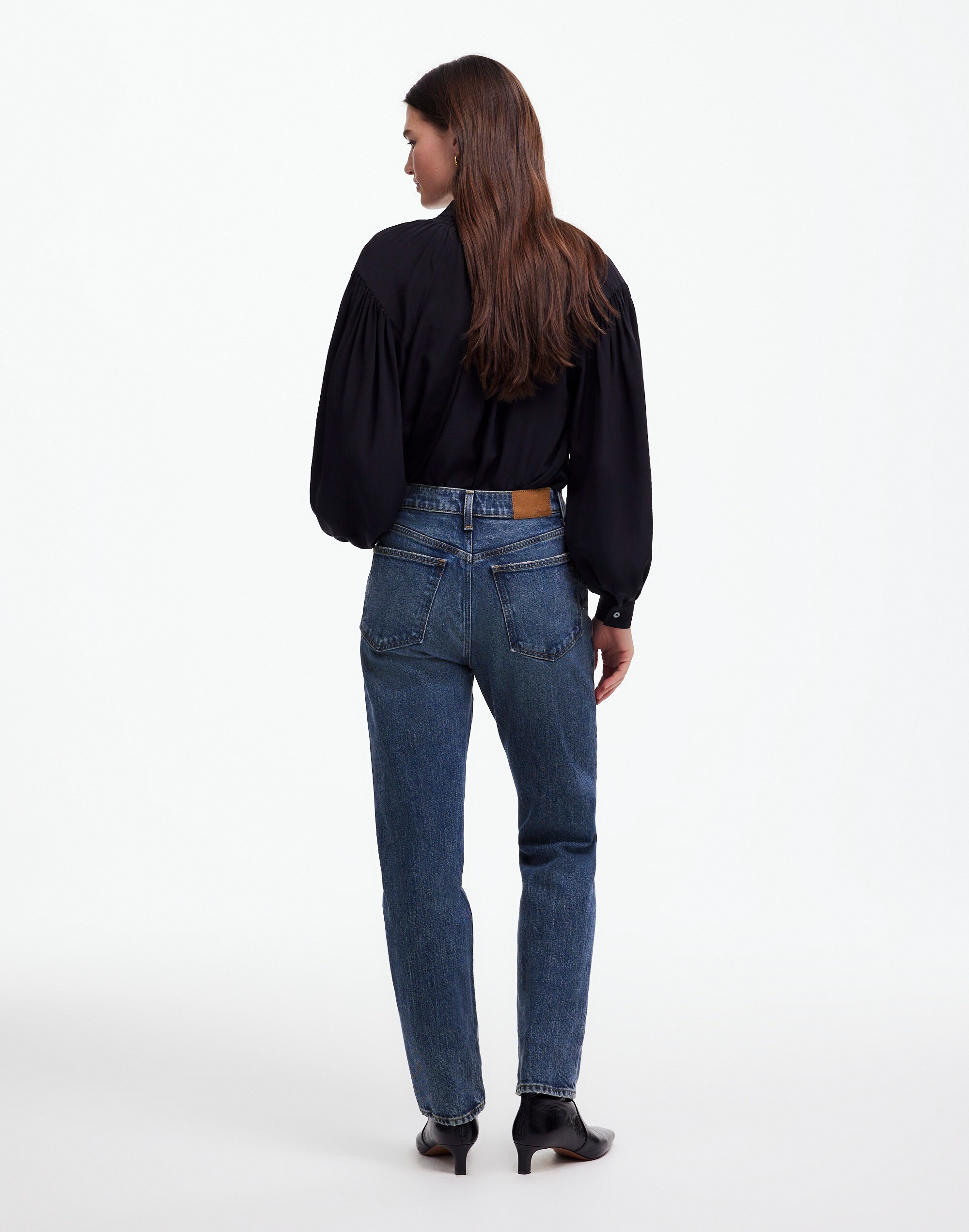 The '90s Straight Crop Jean in Concho Wash