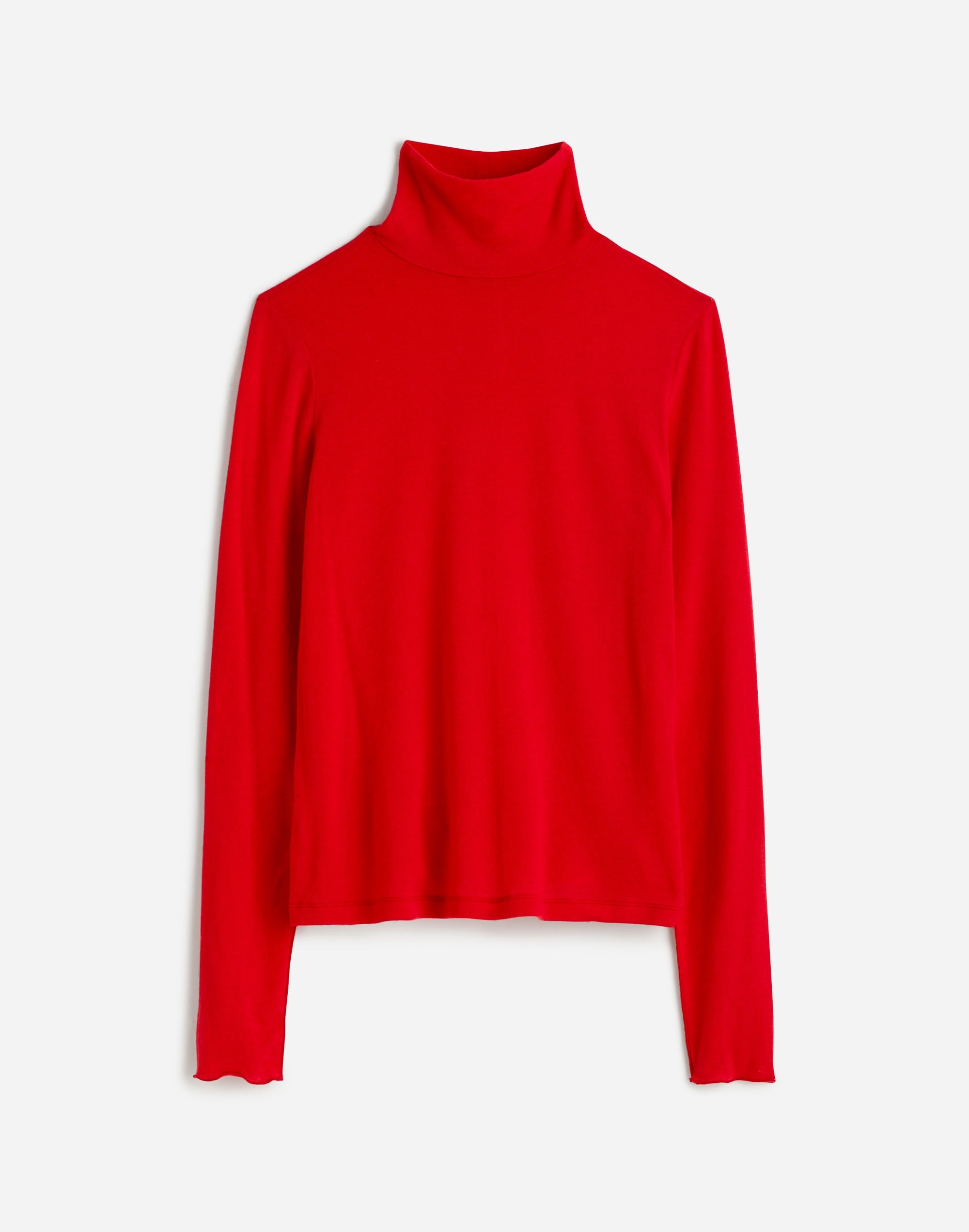 Wool-Blend Turtleneck Long-Sleeve Tee