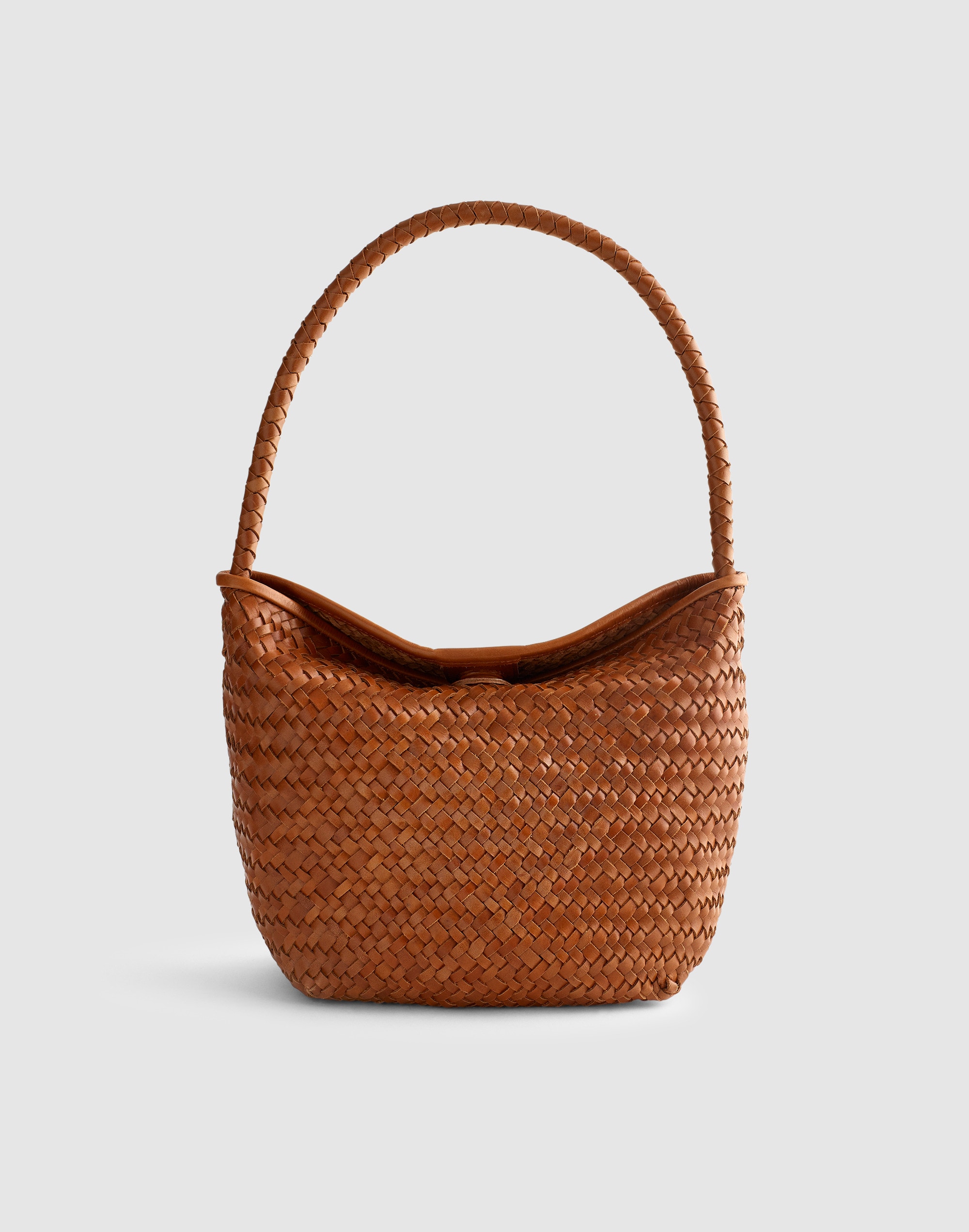 the signature woven shoulder bag