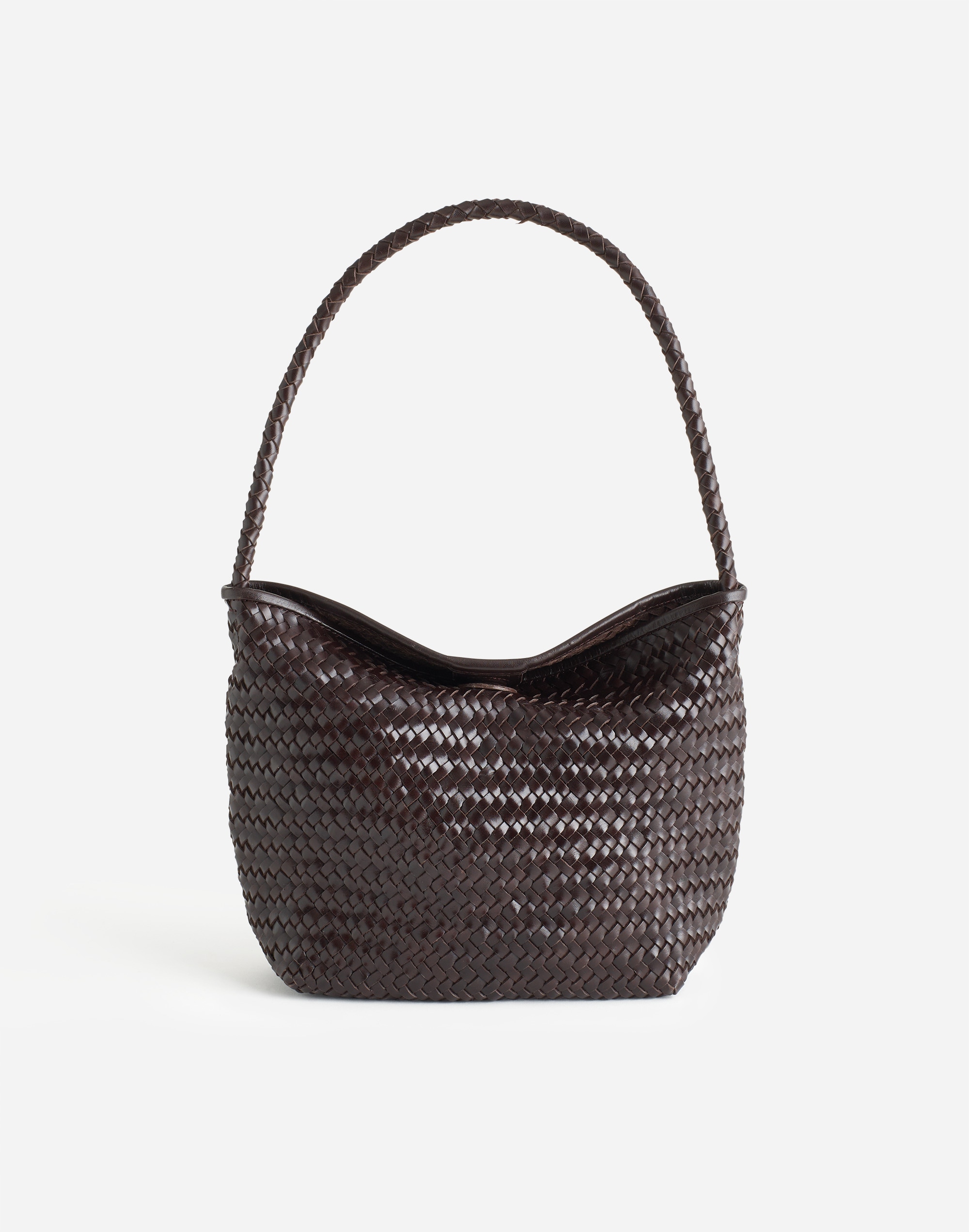 the signature woven shoulder bag