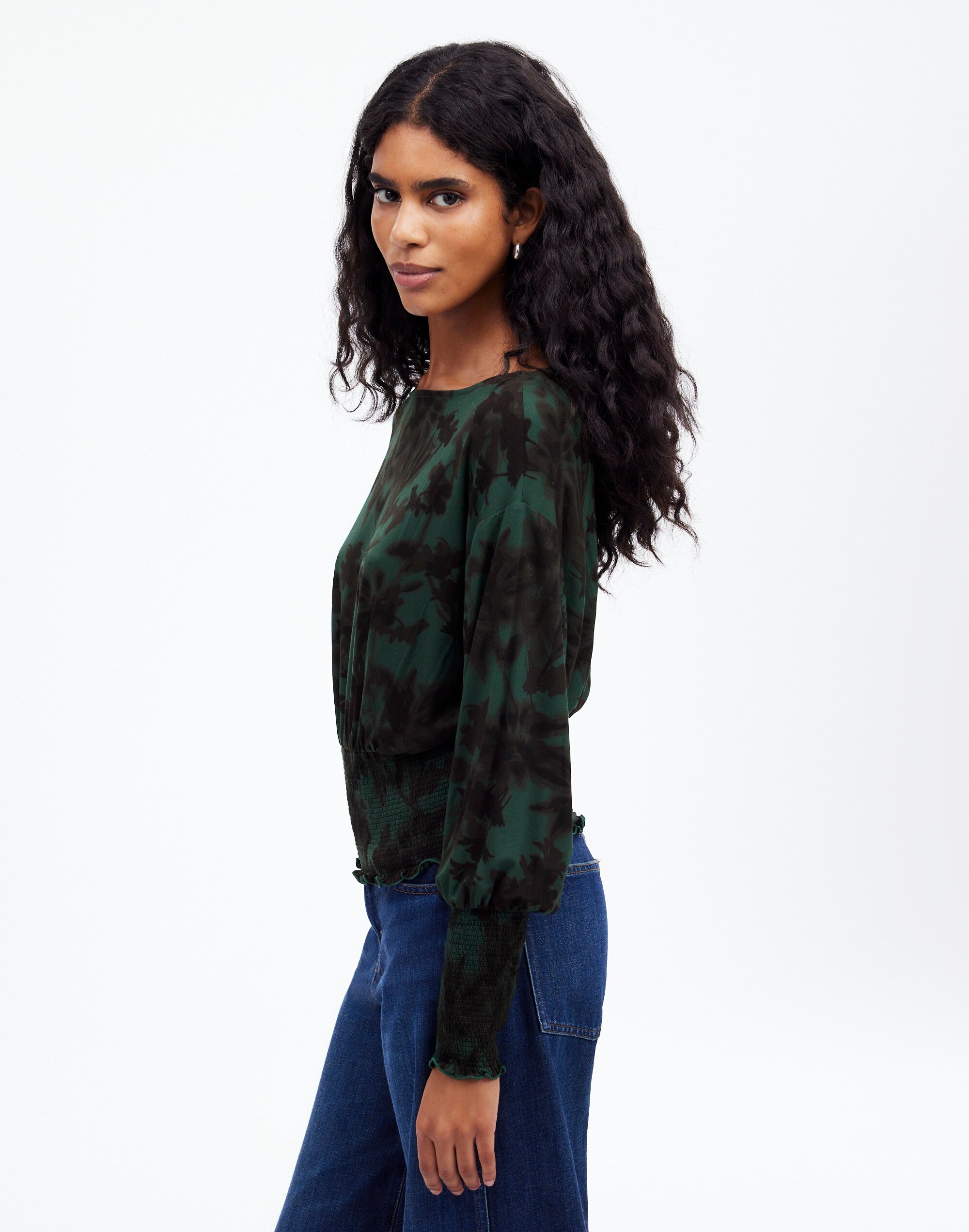 Cinched Long-Sleeve Top