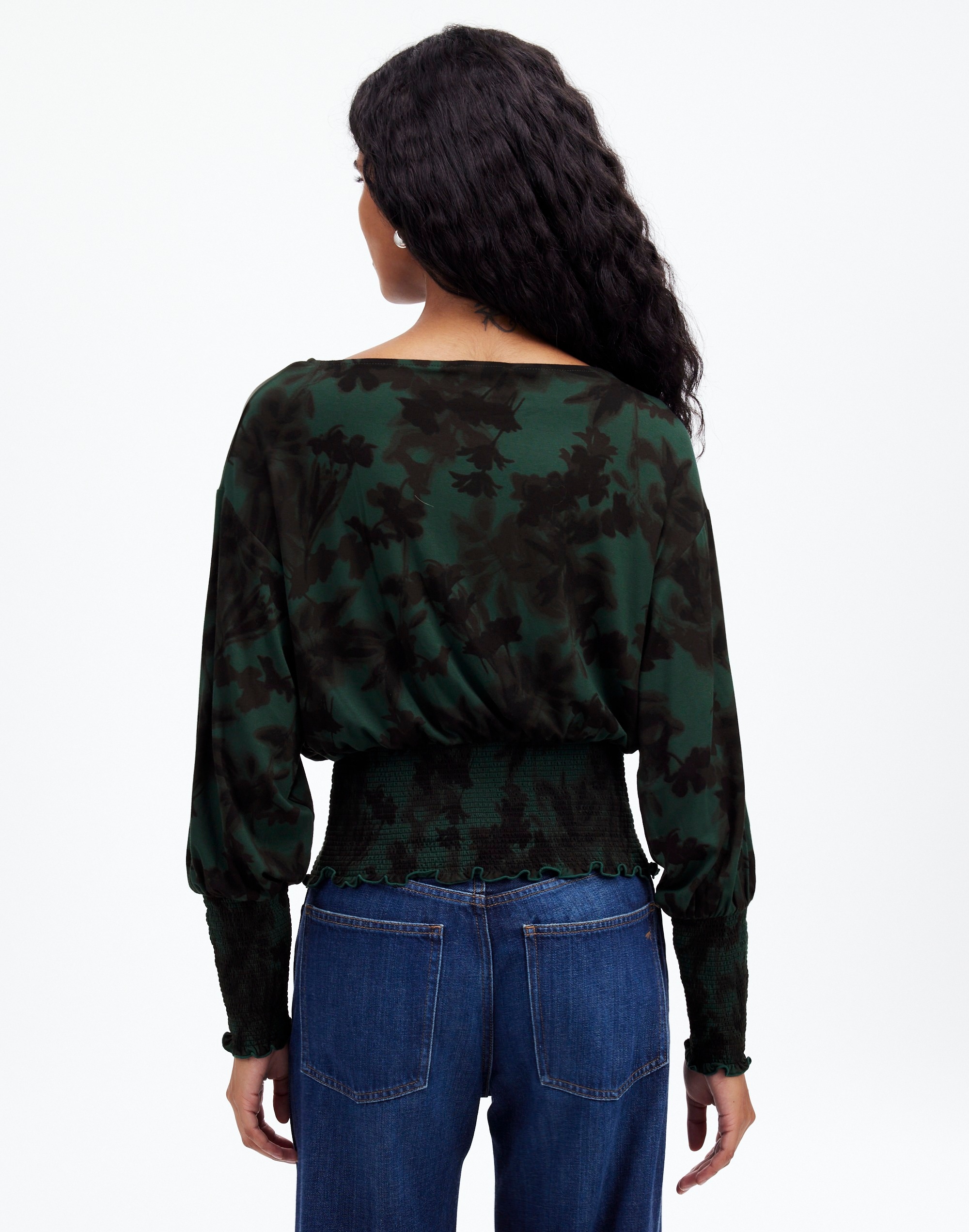 Cinched Long-Sleeve Top