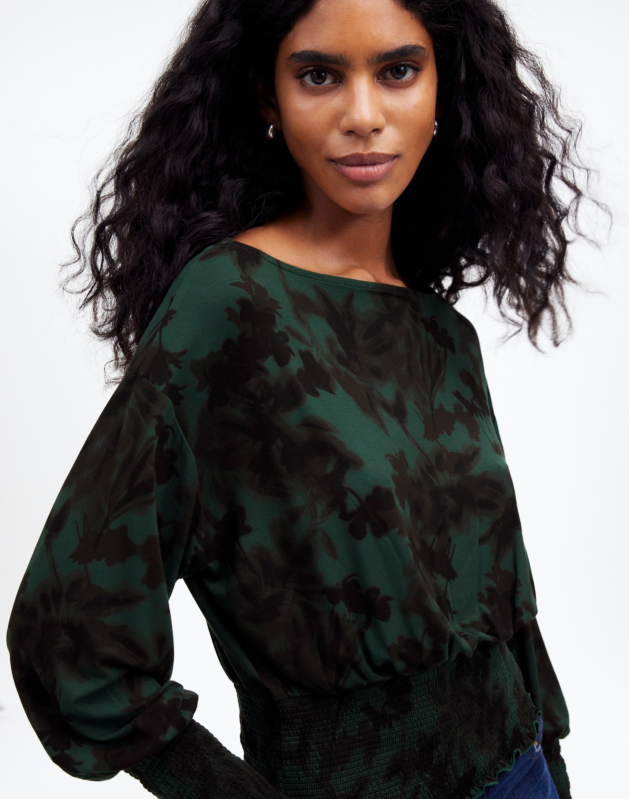 Cinched Long-Sleeve Top