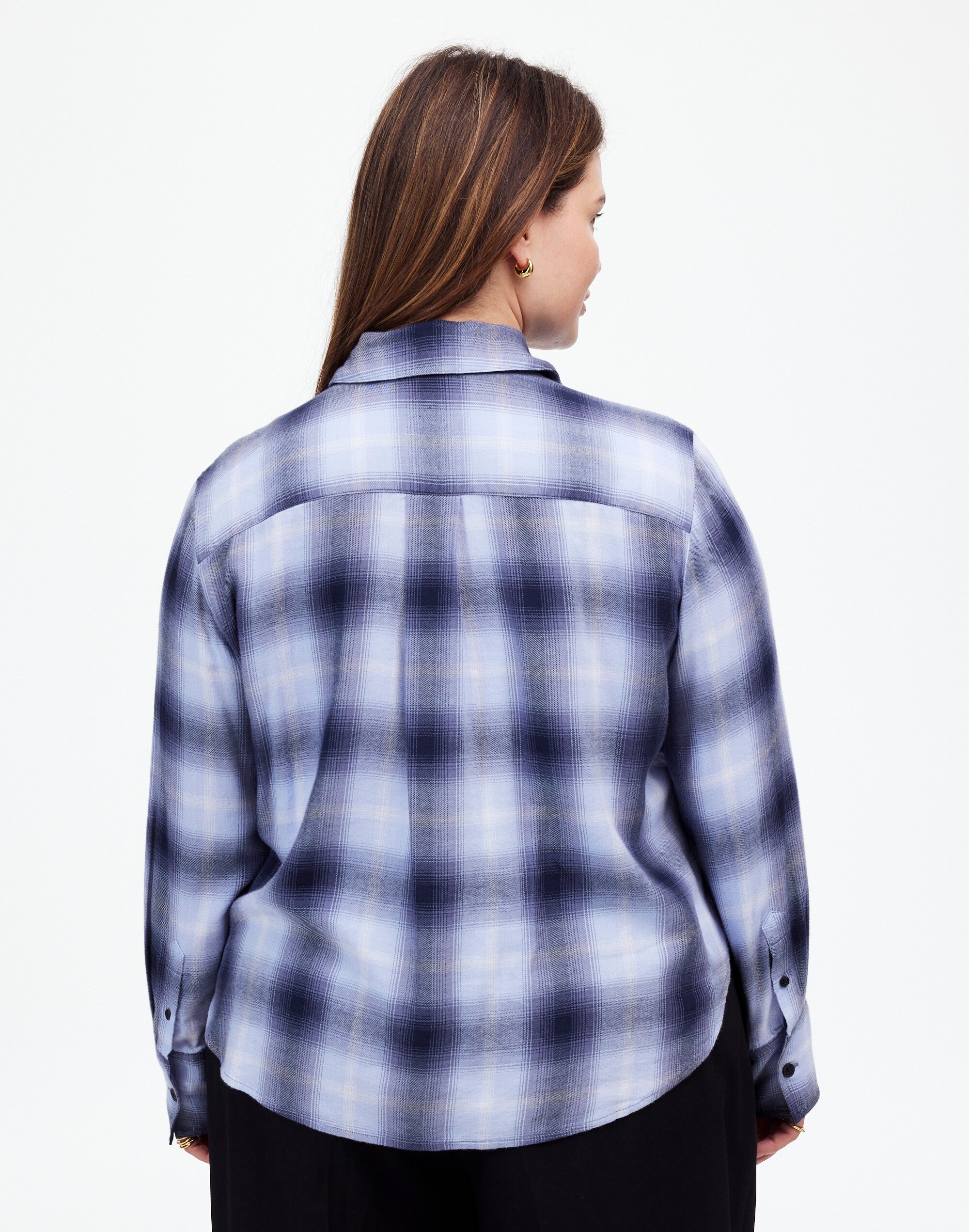 Plus Easy Y-Neck Button-Up Shirt