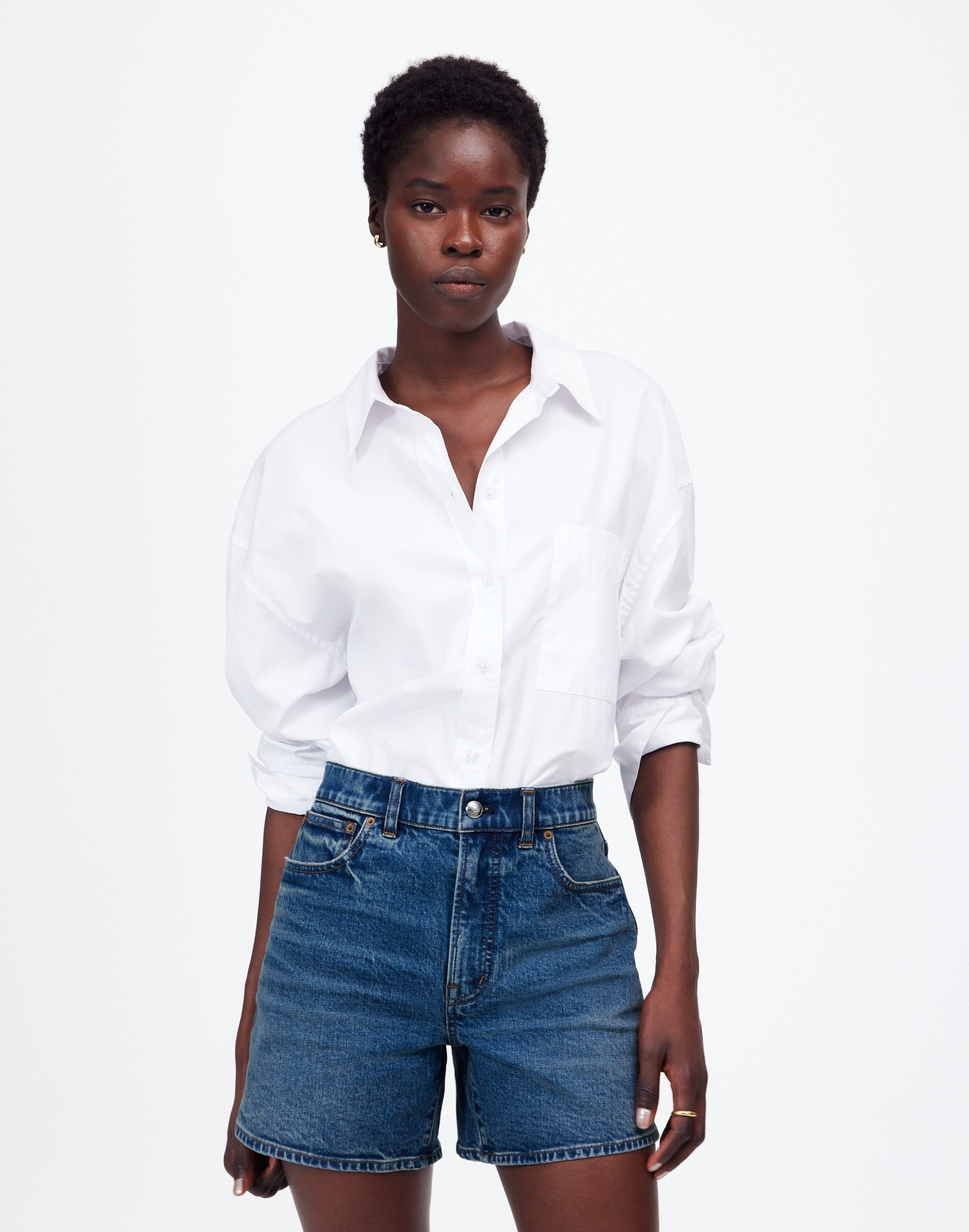 The Perfect Vintage Mid-Length Jean Short in Manton Wash Alternate Image 1