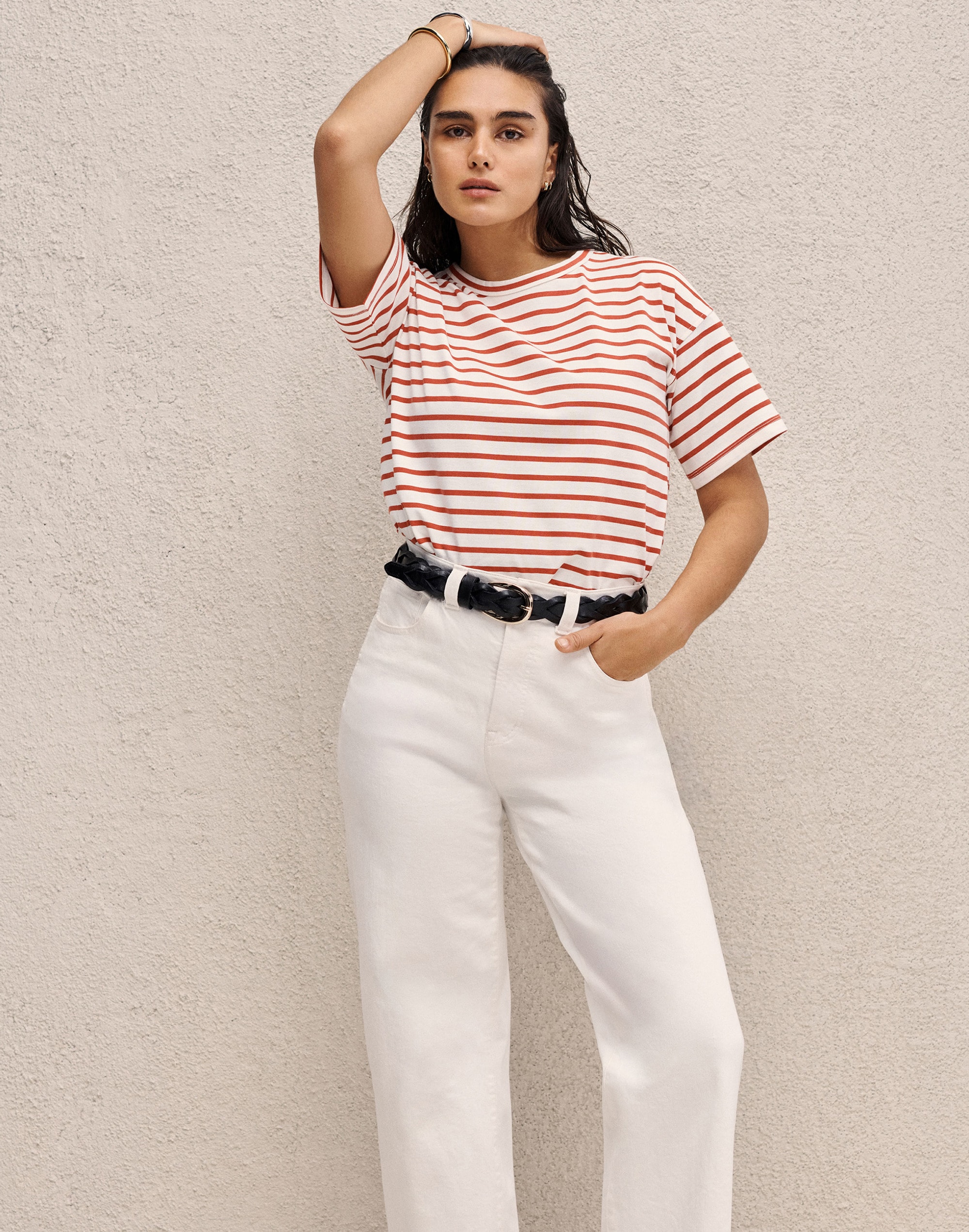 The Modern Moment Stretch-Denim Crop Wide-Leg Jean