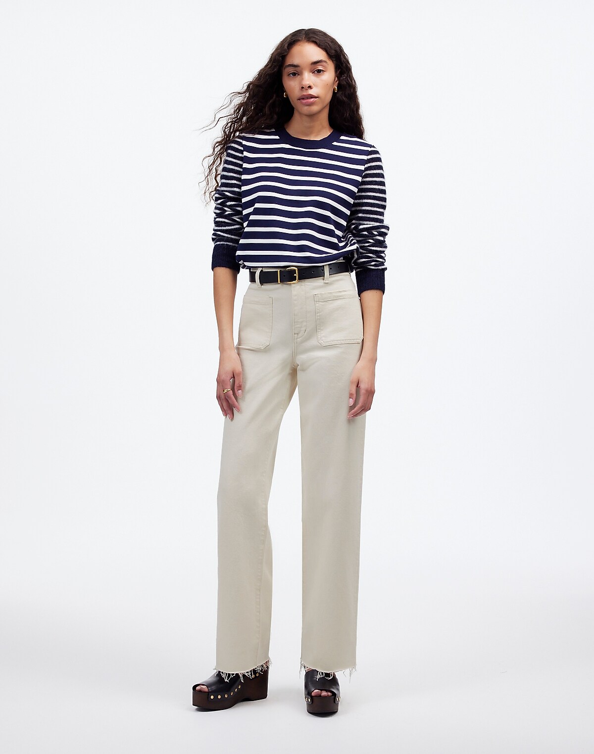 The Emmett Wide-Leg Full Length Jean: Patch Pocket Edition