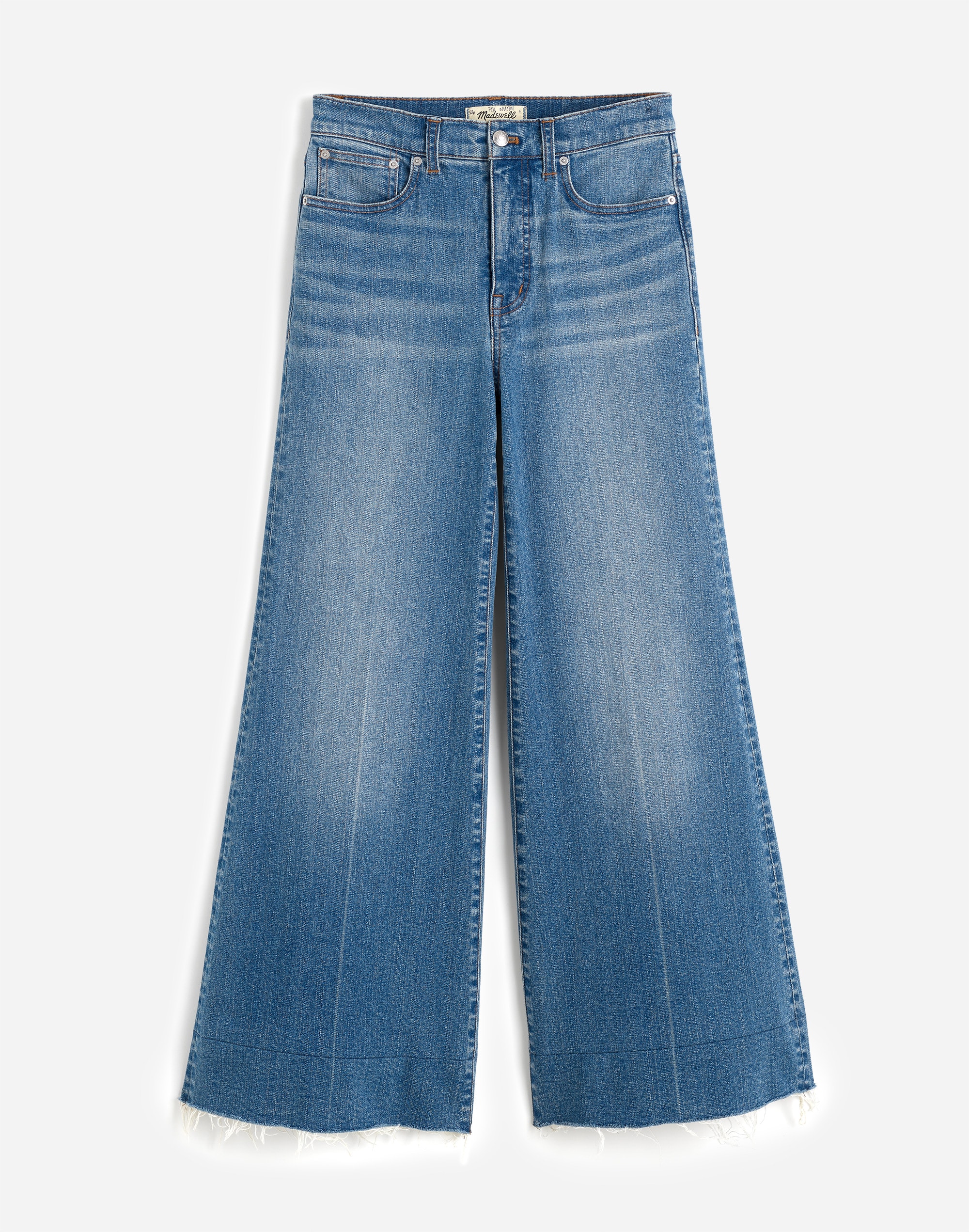Flared Wide-Leg Crop Jeans