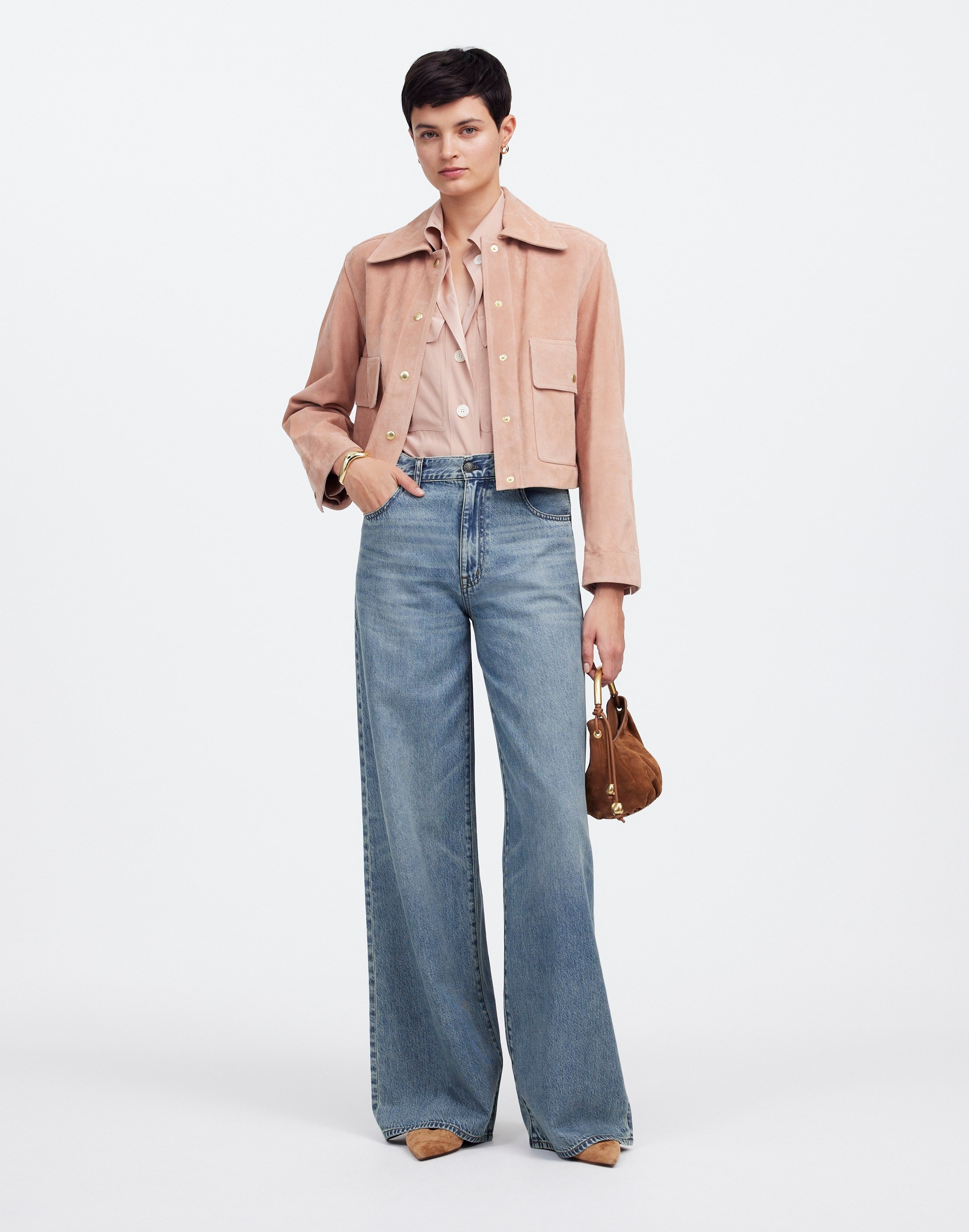 superwide-leg jeans in billings wash: airy denim edition