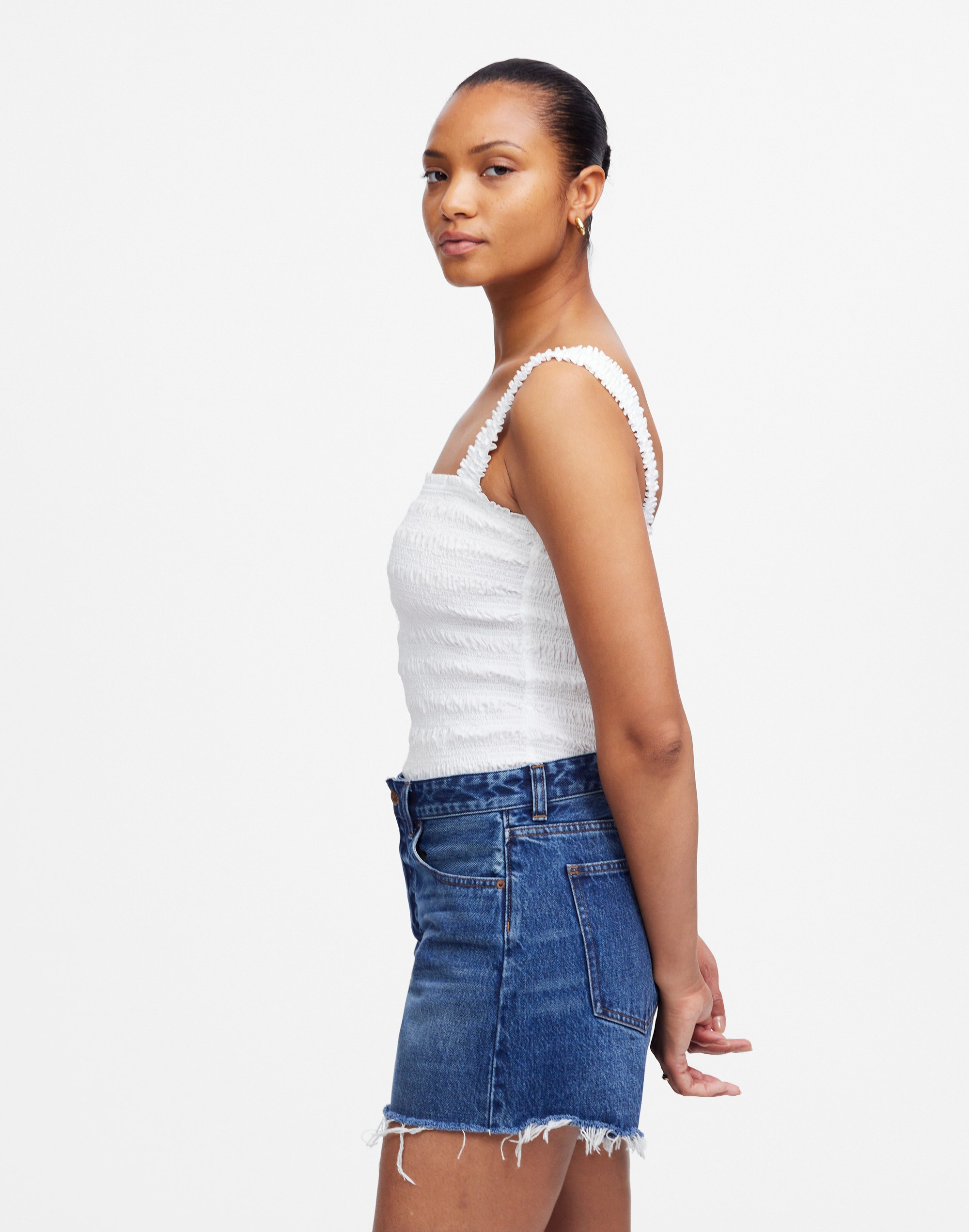 The Curvy Brynn Long Short in Polacheck Wash