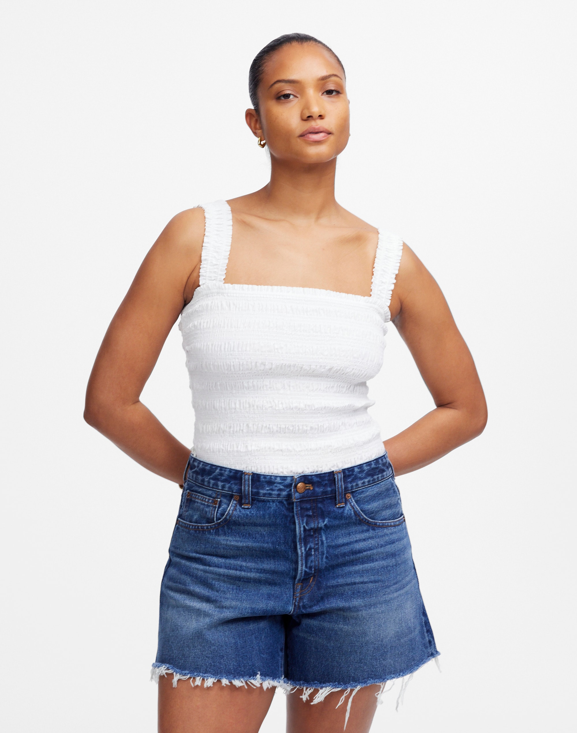 The Curvy Brynn Long Short in Polacheck Wash