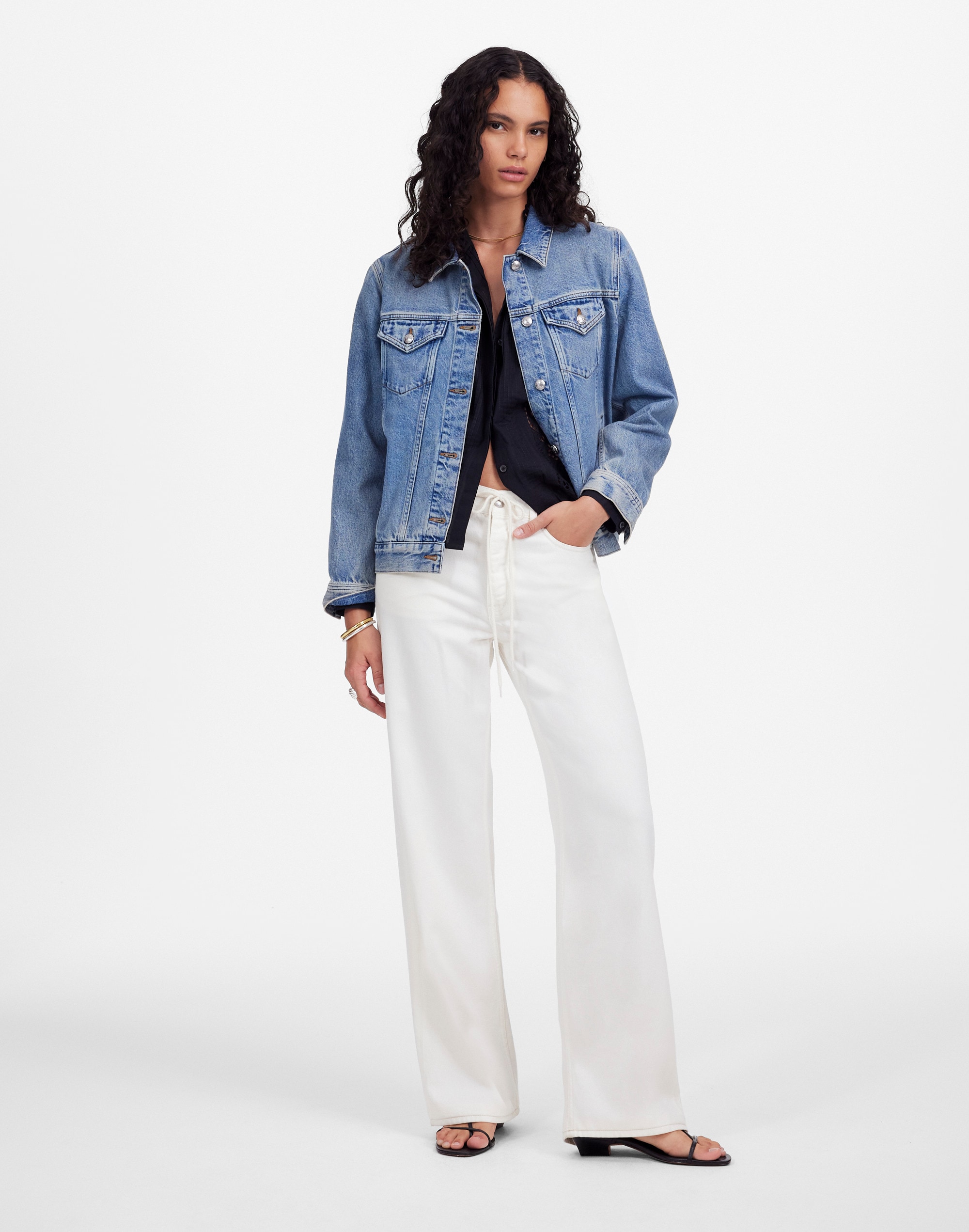 low-slung baggy jean in vintage canvas: airy denim edition