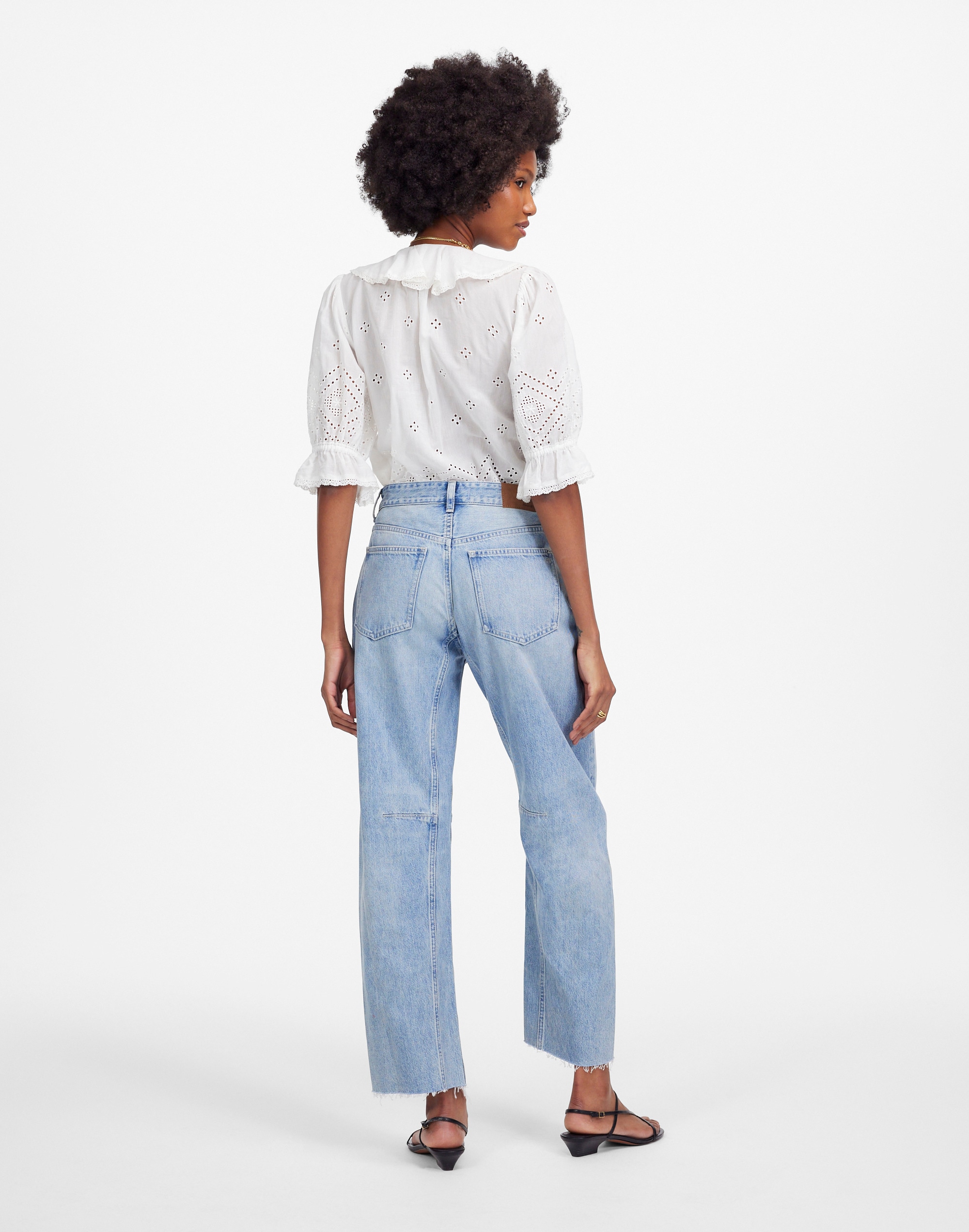 The Petite Darted Barrel-Leg Jean