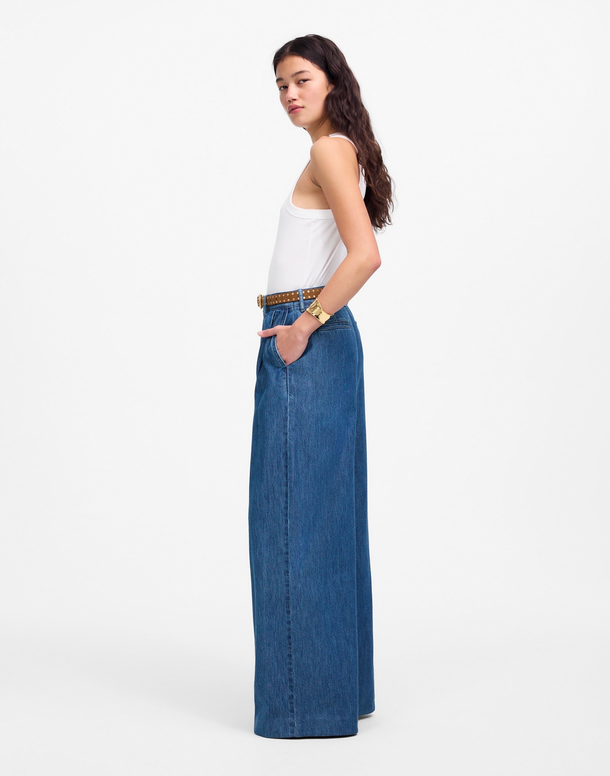 The Harlow Superwide-Leg Jean in McNair Wash: Airy Denim Edition