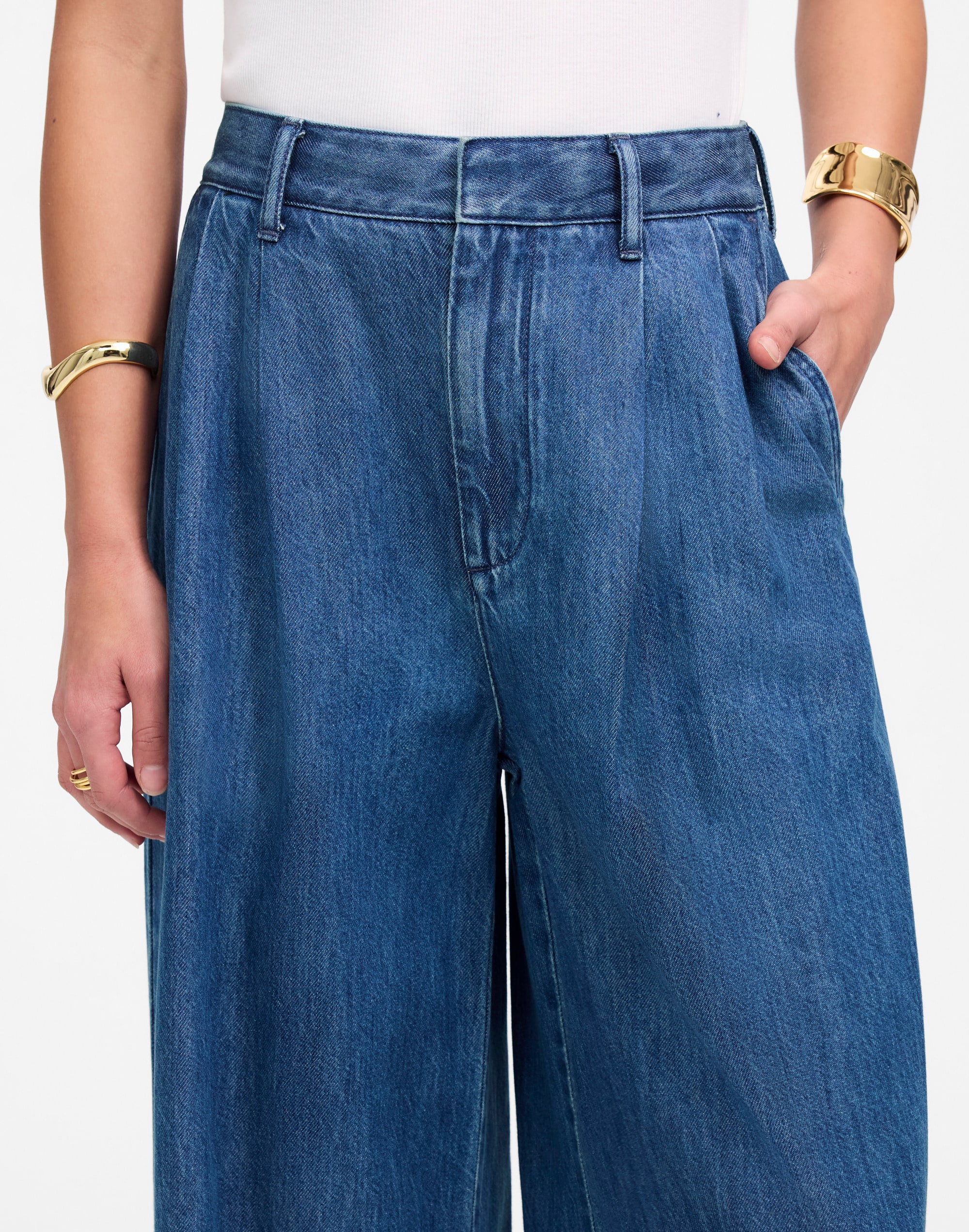 The Harlow Superwide-Leg Jean in McNair Wash: Airy Denim Edition