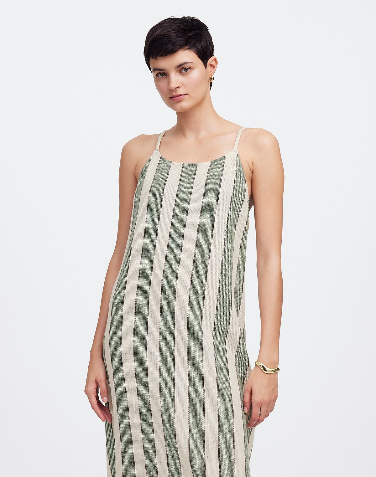 Zulu & Zephyr Eucalyptus Stripe Organic Cotton Dress