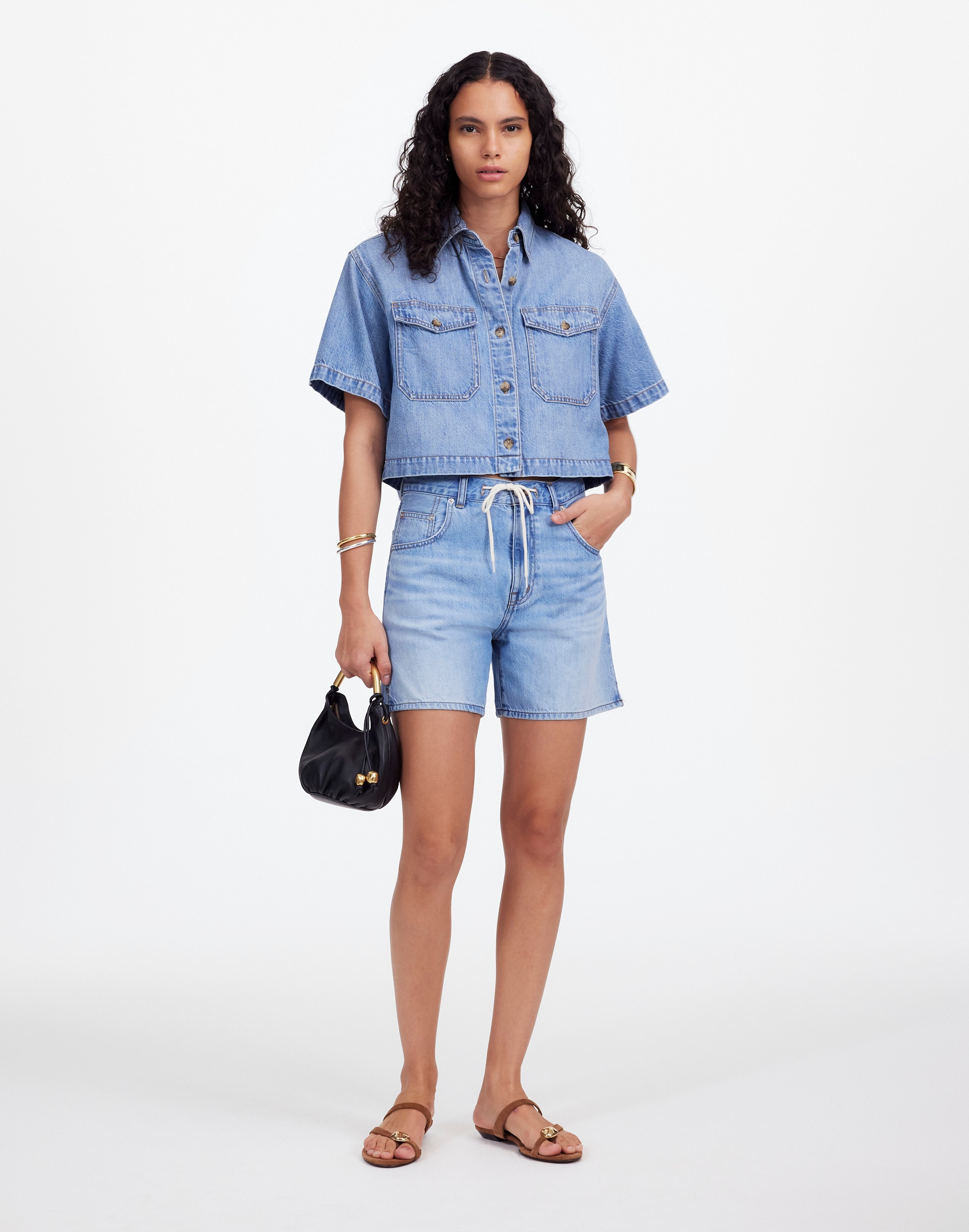 Drawstring Jean Short: Airy Denim Edition