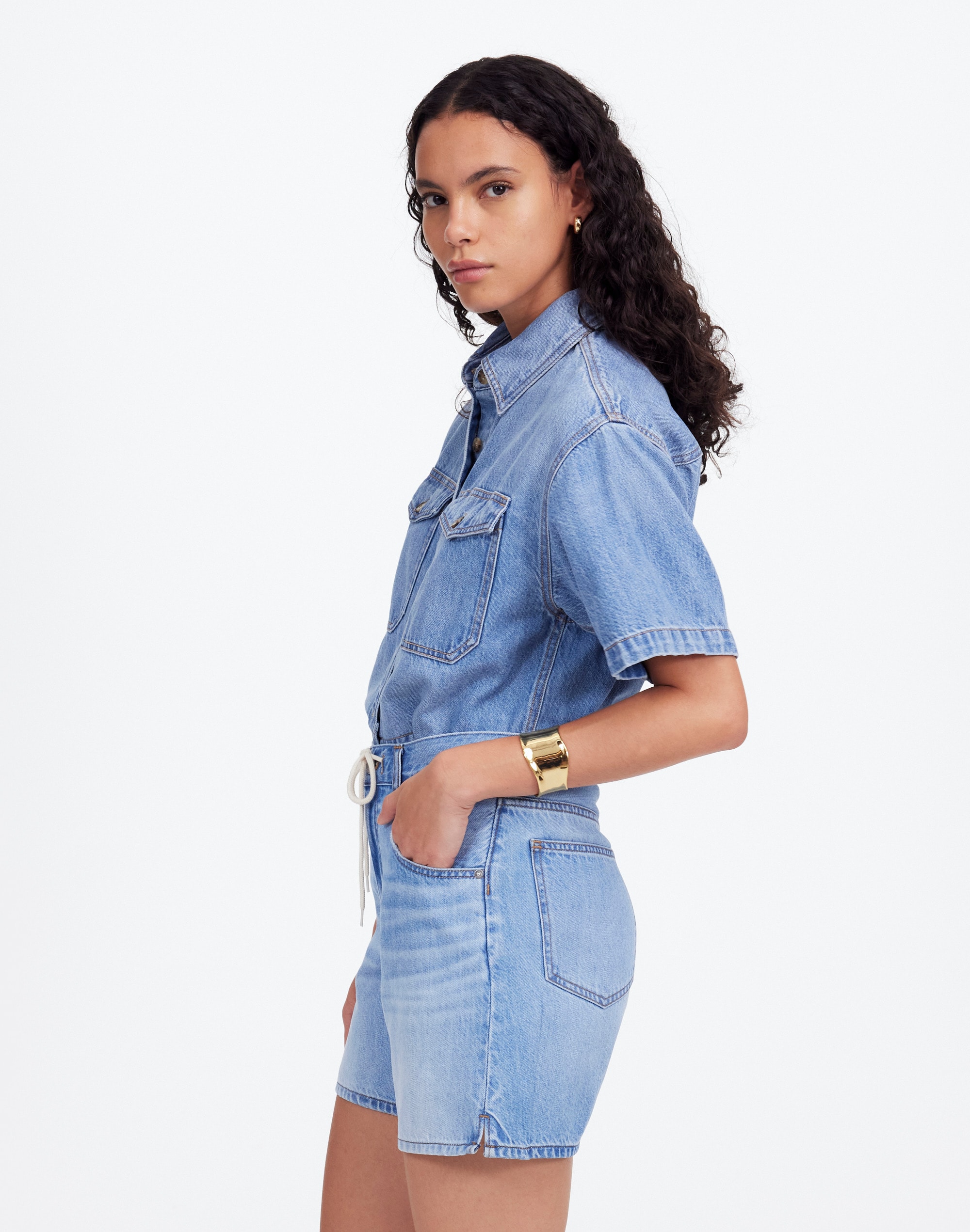 Drawstring Jean Short: Airy Denim Edition