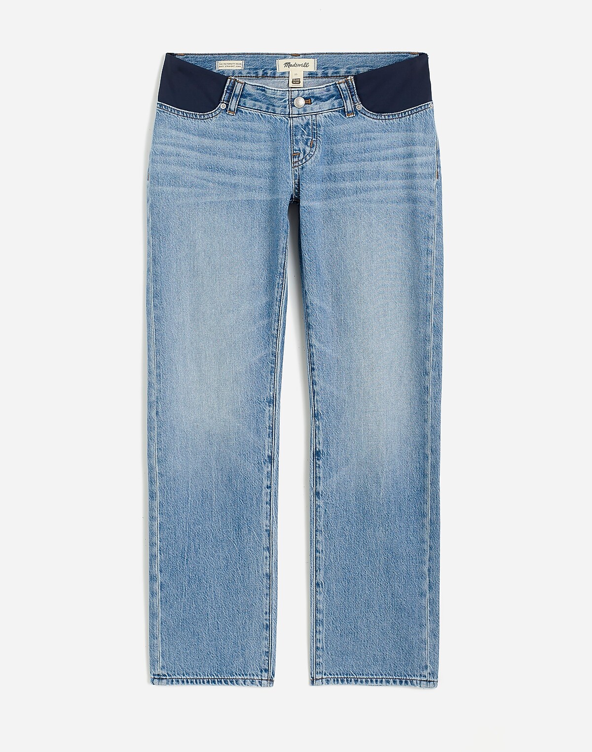 The Maternity Side-Panel Dean Easy Straight Jean: Airy Denim Edition