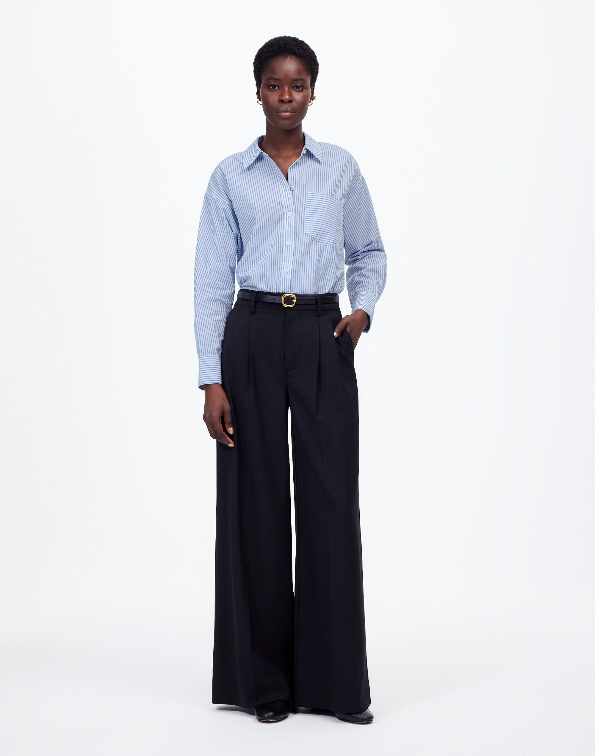 Poplin Side-Panel Shirt