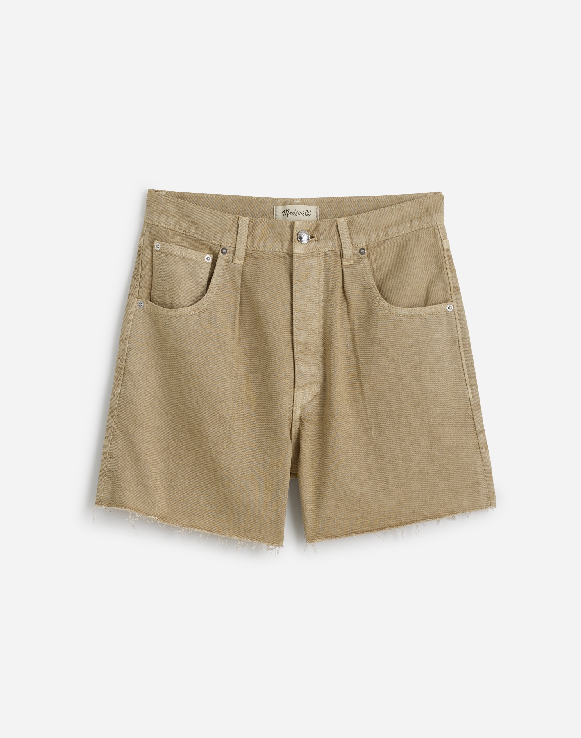 Pleated Low-Slung Denim Shorts in Garment Dye: Airy Denim Edition Alternate Image 6
