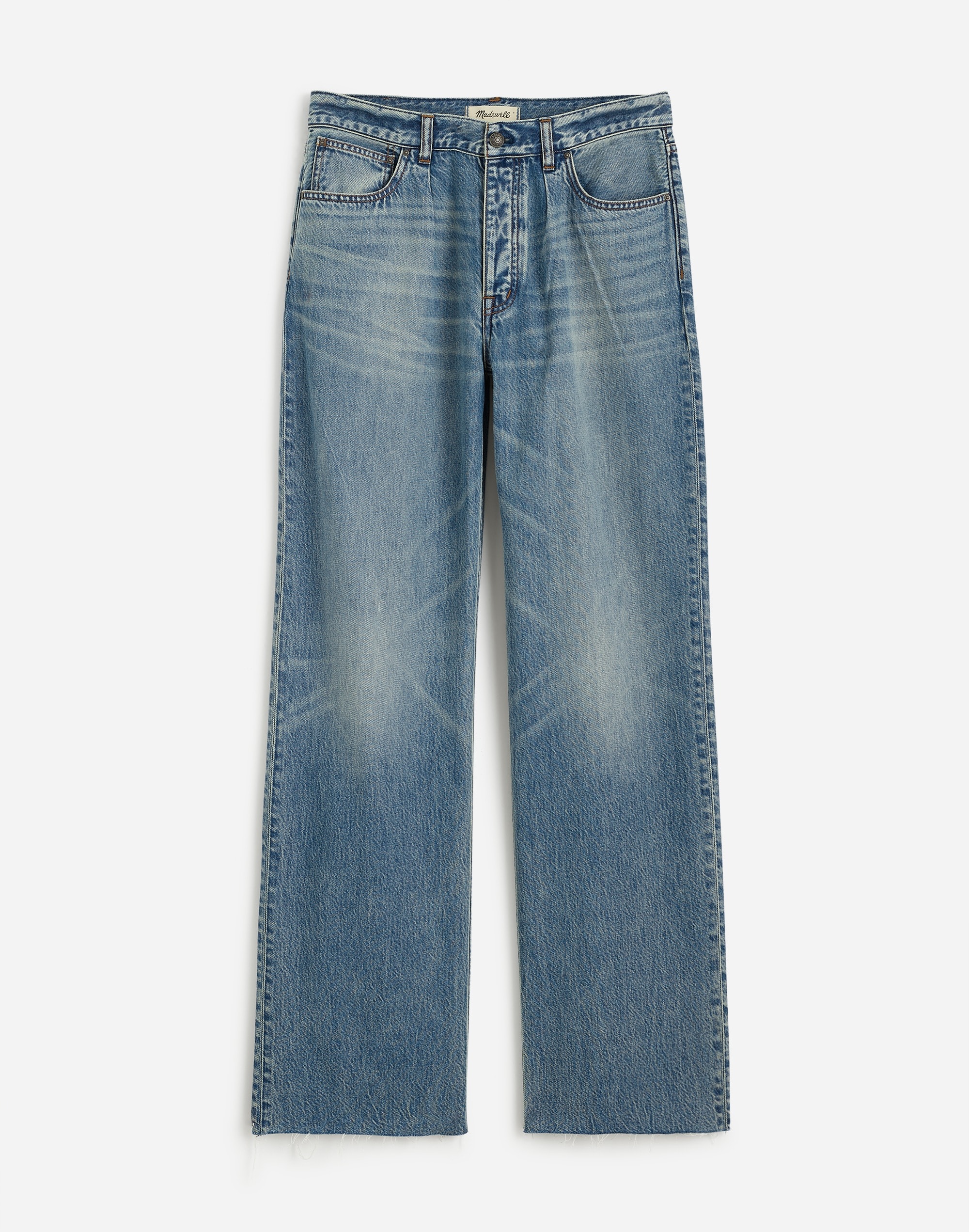 Pleated Low-Slung Baggy Jean in Billings Wash: Airy Denim Edition