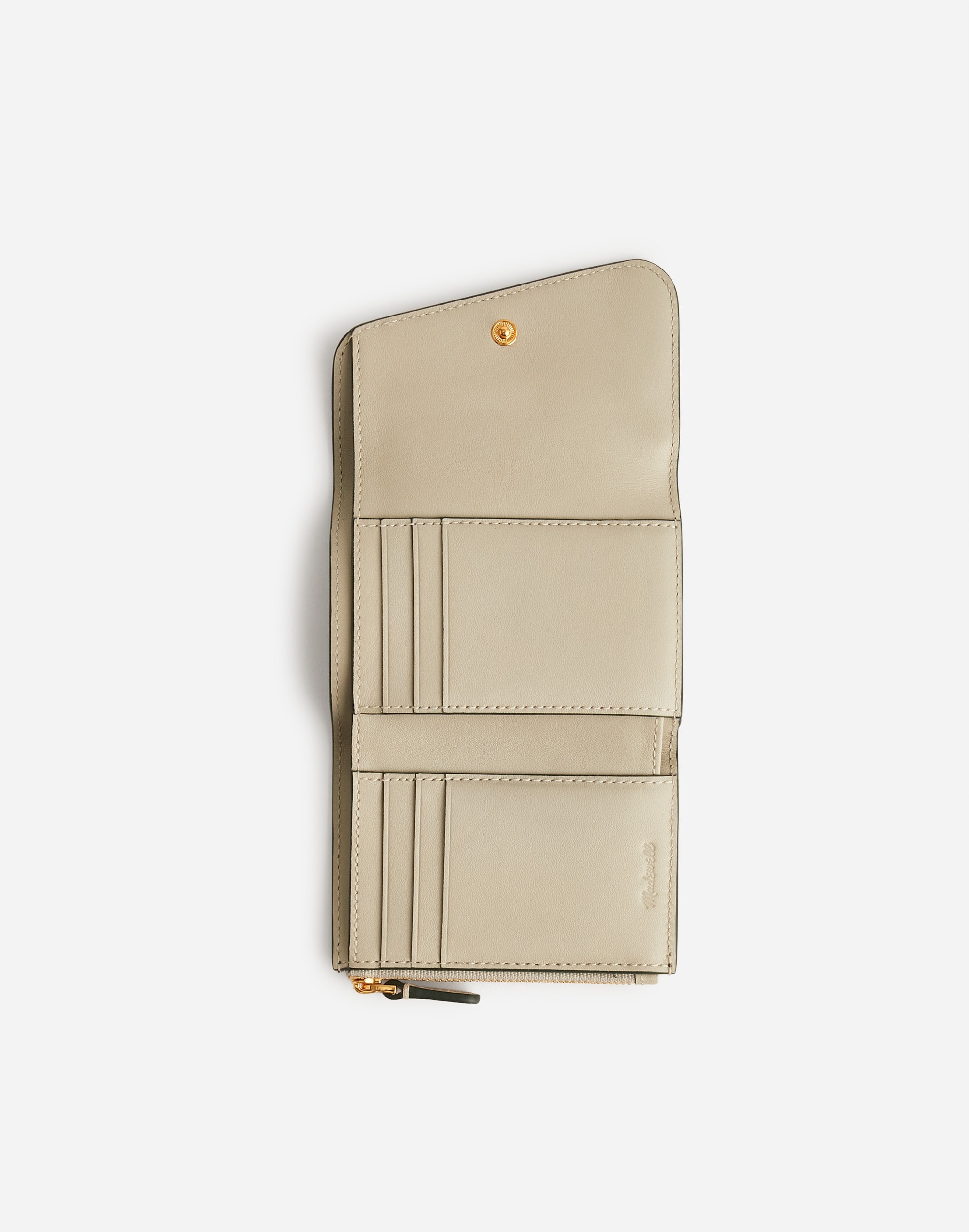 Angled Flap Trifold Wallet
