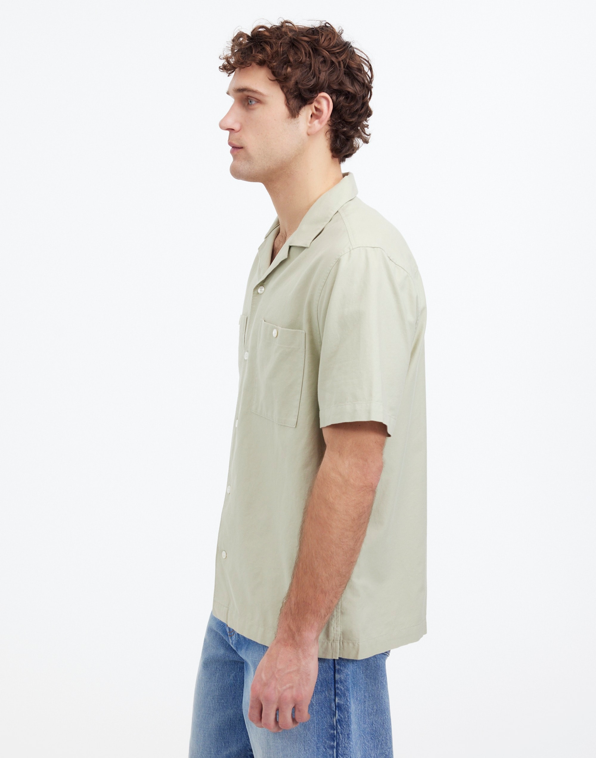 Camp Collar Short-Sleeve Shirt in Everyday Twill